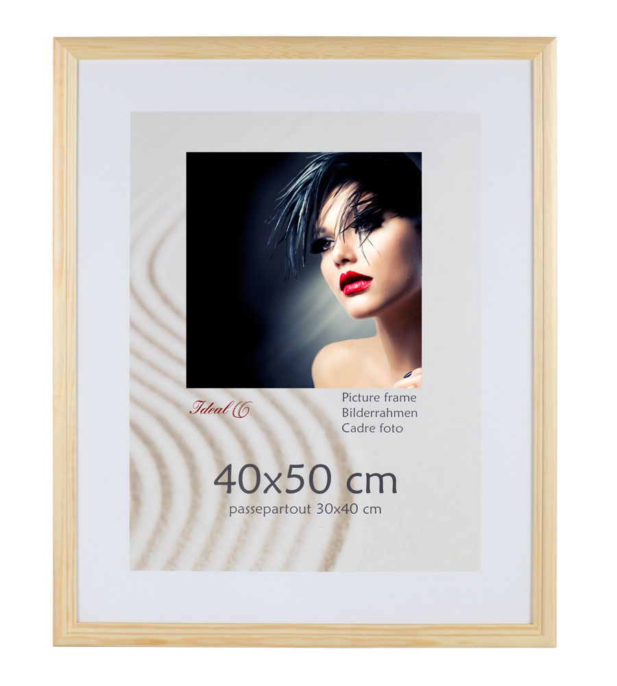Artos Holz Bilderrahmen Acrylglas Plexi Lifestyle Foto Rahmen Collage Wanddeko Poster - Farbe: Natur | Format: 40x50