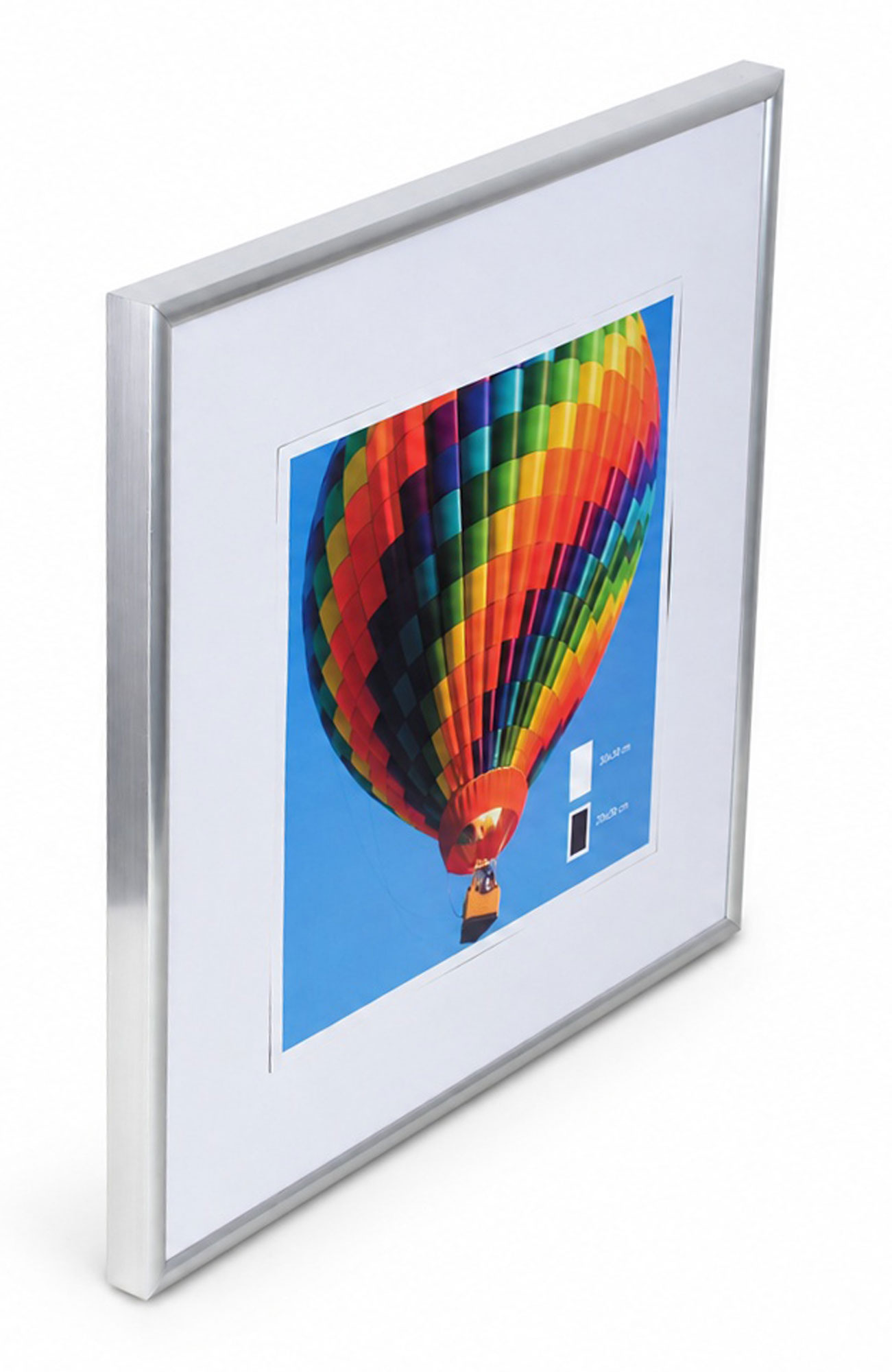 New Lifestyle Kunststoff Bilderrahmen Kunststoffrahmen Bildhalter Bildträger - Farbe: Silber | Format: 30x30