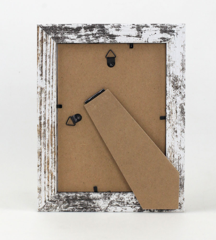 Pack Set Holz Bilderrahmen Foto Plexi Rahmen Acryl Collage Wanddeko Poster S215 - Farbe: Shabby-Weiß | Format: 15x20 | Pack: 3