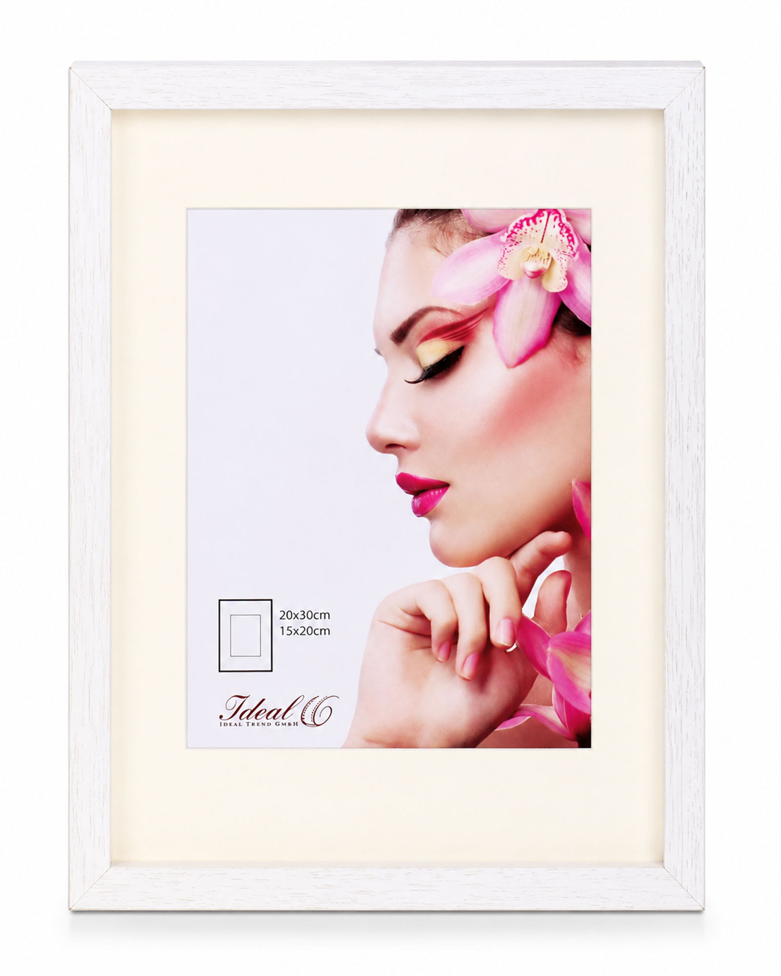 3D Objektrahmen Holz Bilderrahmen Wanddeko Collage Poster Shirt Trikot Rahmen HR - Farbe: Weiß | Format: 20x30