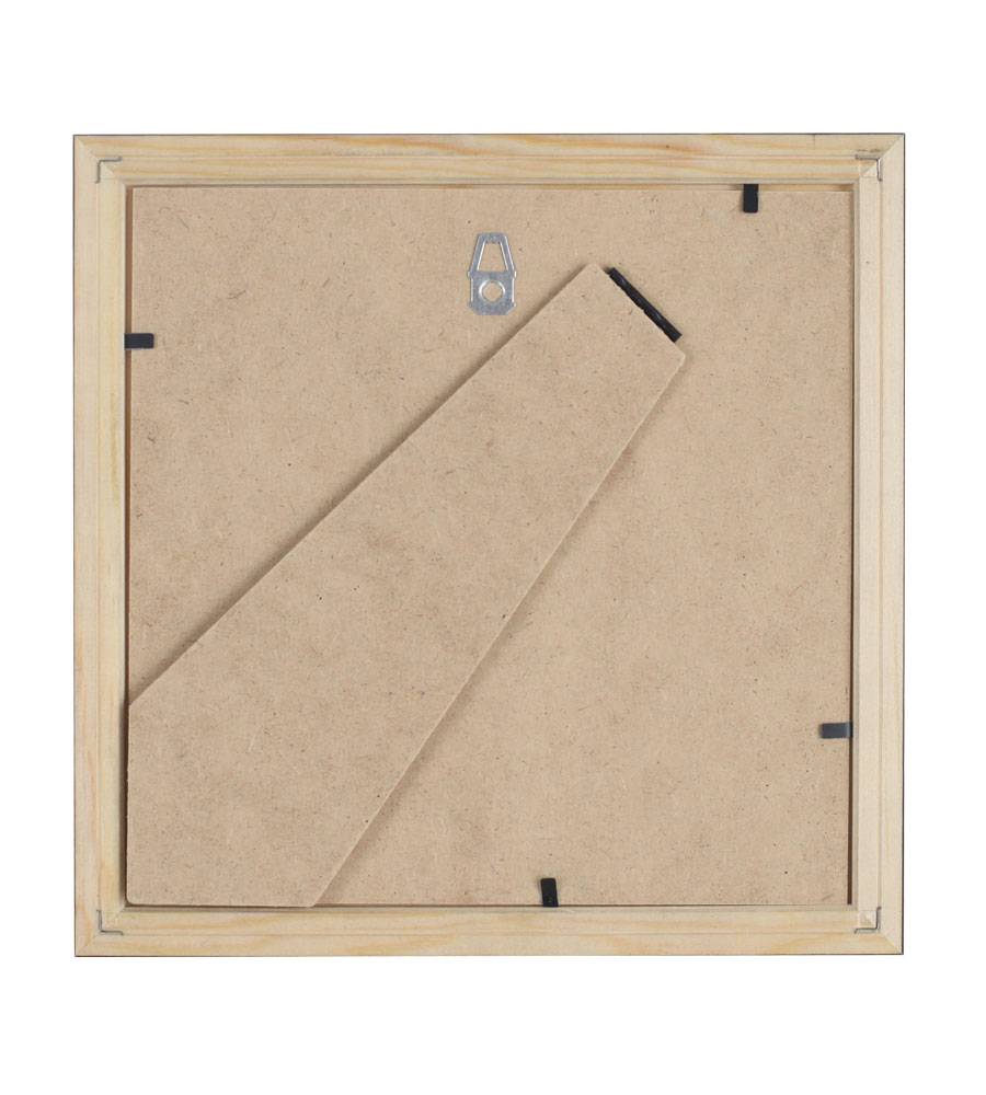 Artos Holz Bilderrahmen Acrylglas Plexi Lifestyle Foto Rahmen Collage Wanddeko Poster - Farbe: Braun | Format: 20x20