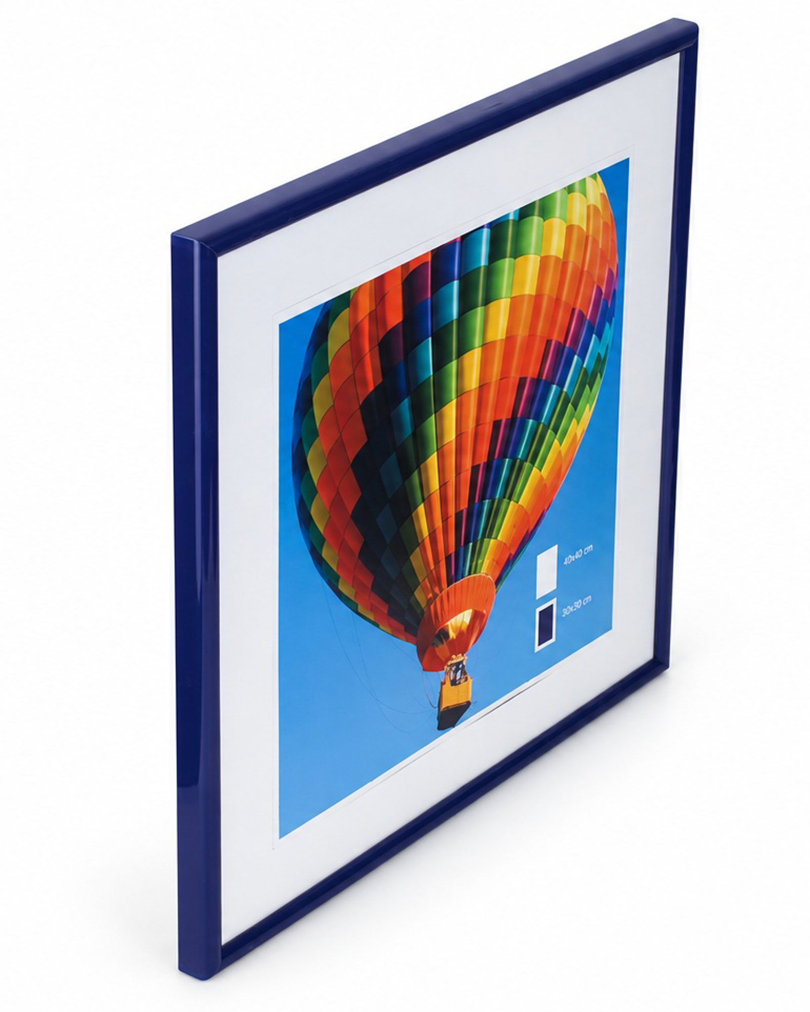 New Lifestyle Kunststoff Bilderrahmen Kunststoffrahmen Bildhalter Bildträger - Farbe: Blau | Format: 40x40