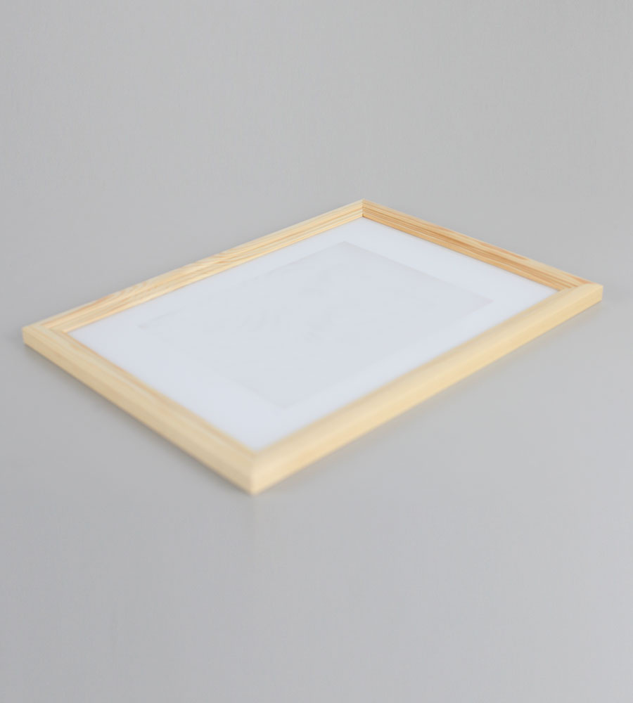 Artos Holz Bilderrahmen Acrylglas Plexi Lifestyle Foto Rahmen Collage Wanddeko Poster - Farbe: Natur | Format: 40x60