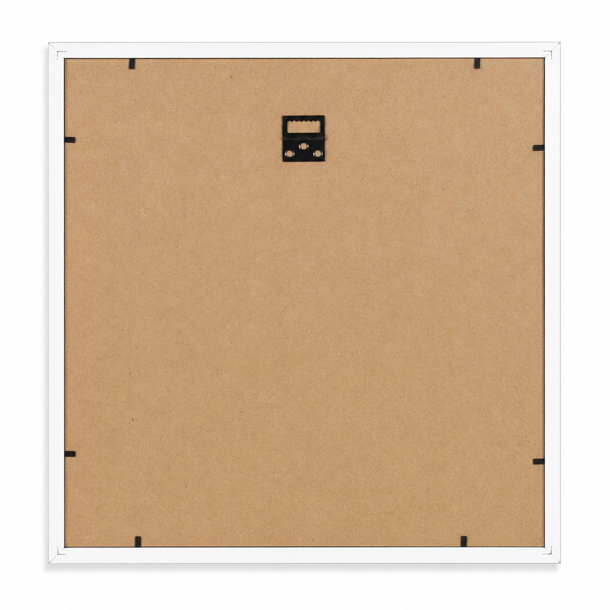 3D Objektrahmen Bilderrahmen mit Passepartout & gehärtetem Glas Holz MDF Rahmen Foto Poster - Farbe: Weiß | Format: 40x40