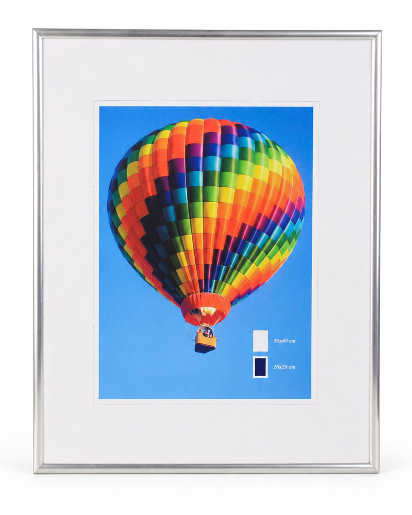 New Lifestyle Kunststoff Bilderrahmen Kunststoffrahmen Bildhalter Bildträger - Farbe: Silber | Format: 30x40