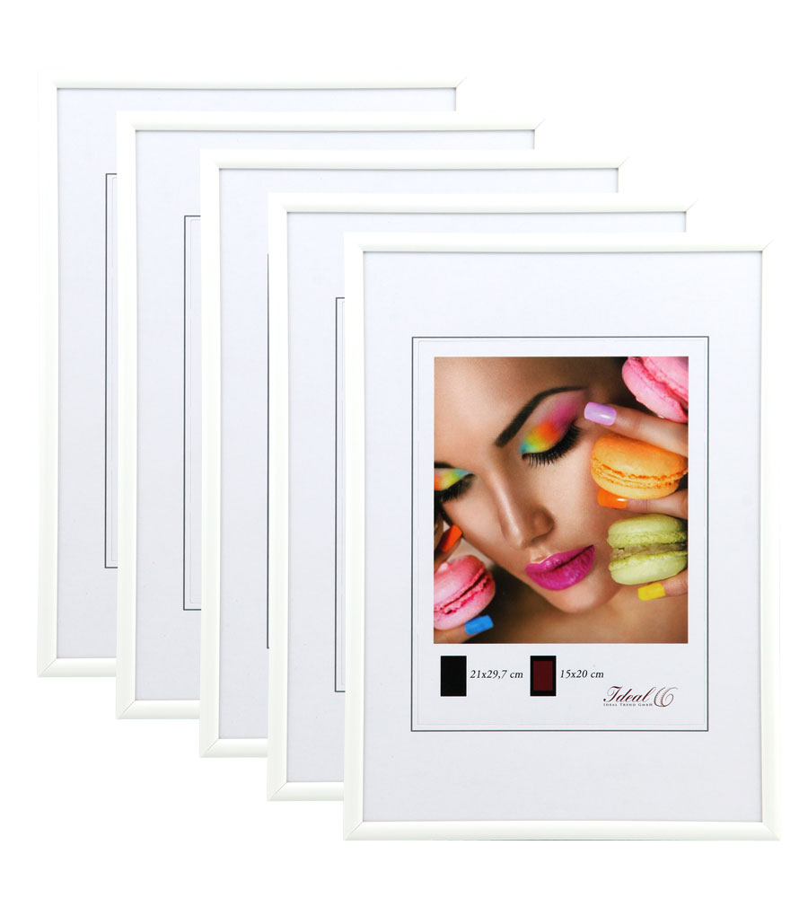 New Lifestyle Set Bilderrahmen Wanddeko Collage Poster Rahmen 2er 3er 5er Pack - Pack: 5er | Farbe: Weiß | Format: 30x40