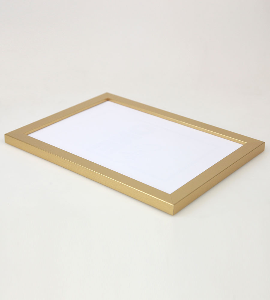 Bilderrahmen Hekla Holzrahmen Posterrahmen Picture Frame Collage Poster Foto Rahmen - Farbe: Gold | Format: 50x70