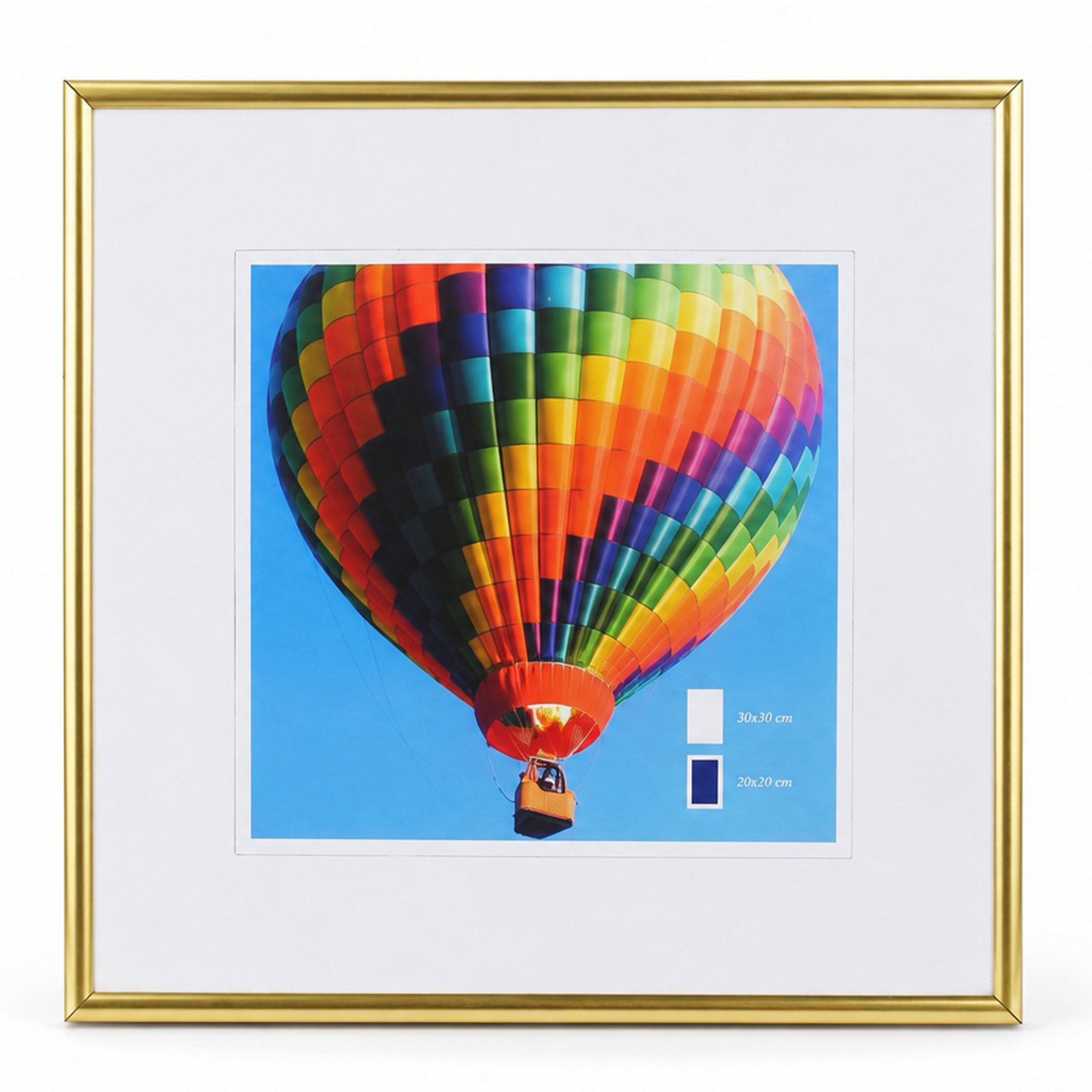 New Lifestyle Kunststoff Bilderrahmen Kunststoffrahmen Bildhalter Bildträger - Farbe: Gold | Format: 30x30