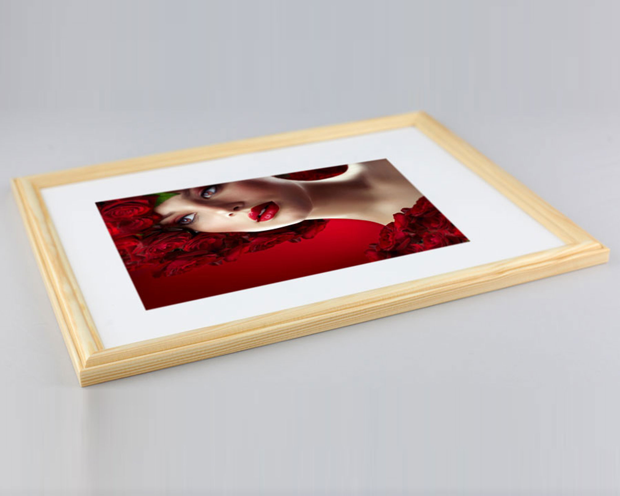 Leano Bilderrahmen aus Holz – Fotorahmen mit Klarglas & Flexipins | Wanddeko & Collage-Rahmen S190 - Farbe: Natur | Format: 40x60