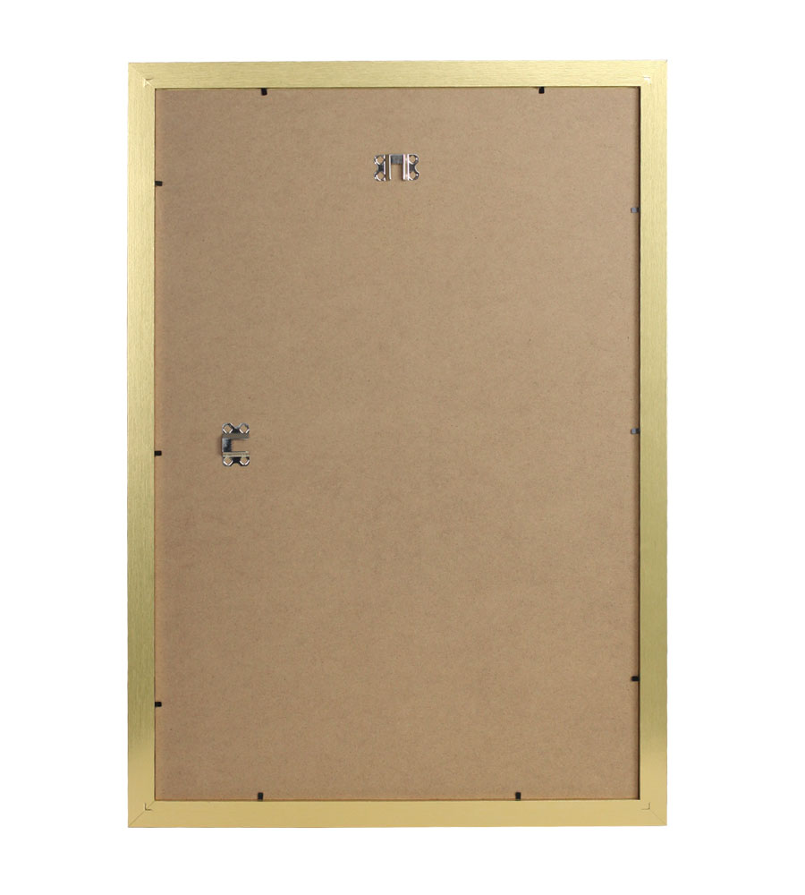 Bilderrahmen Holz Rahmen Plexi Acryl Collage Wanddeko Poster quadratisch S215 - Farbe: Gold | Format: 40x50