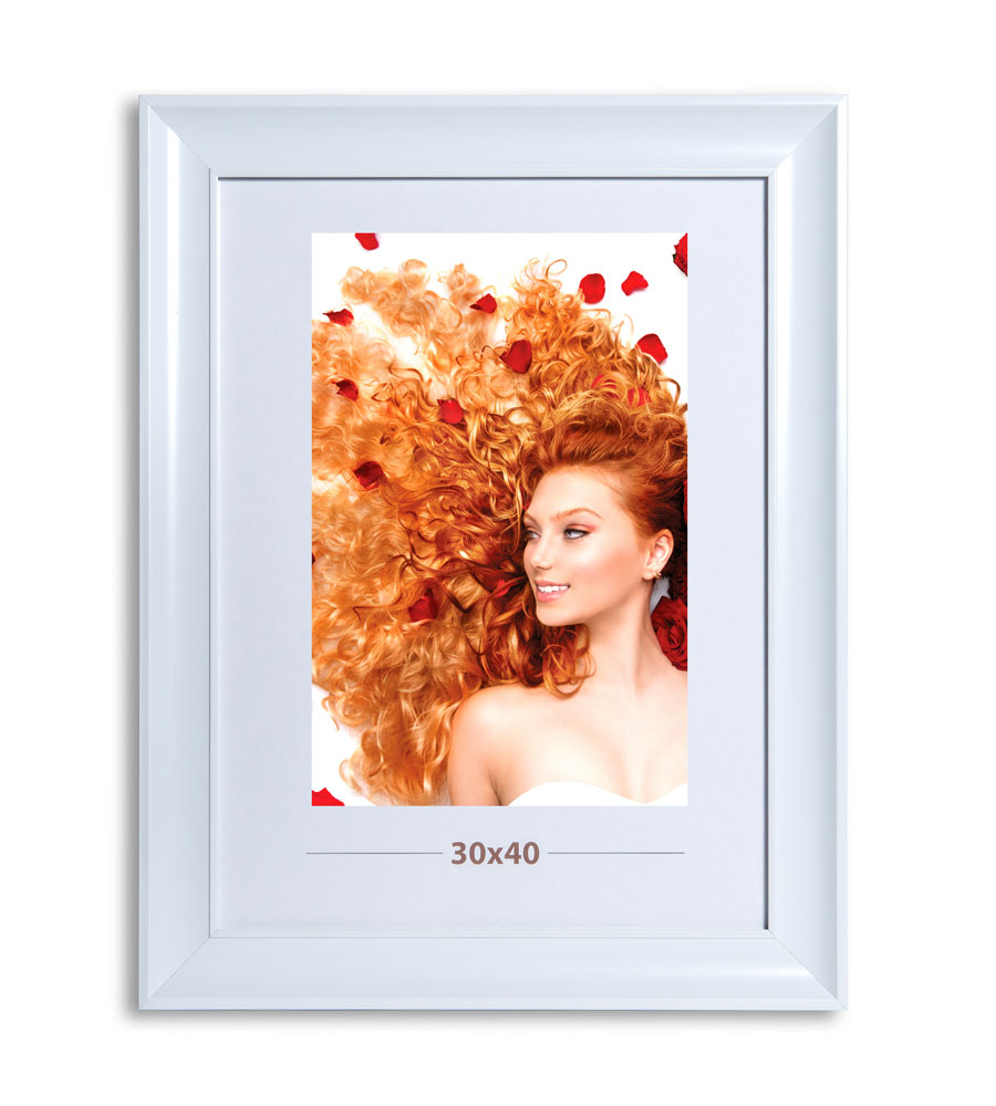 Bilderrahmen Lifestyle Foto Rahmen Collage quadratisch Wanddeko Poster 40D - Farbe: Weiss | Format: 50x70