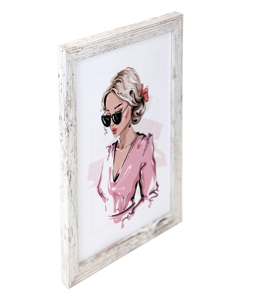Bilderrahmen Hekla Holzrahmen Posterrahmen Picture Frame Collage Poster Foto Rahmen - Farbe: Shabby Weiß | Format: 29,7x42 A3