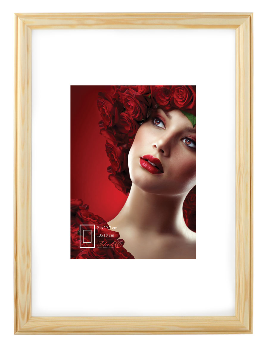 Leano Bilderrahmen aus Holz – Fotorahmen mit Klarglas & Flexipins | Wanddeko & Collage-Rahmen S190 - Farbe: Natur | Format: 29,7x42 DIN A3