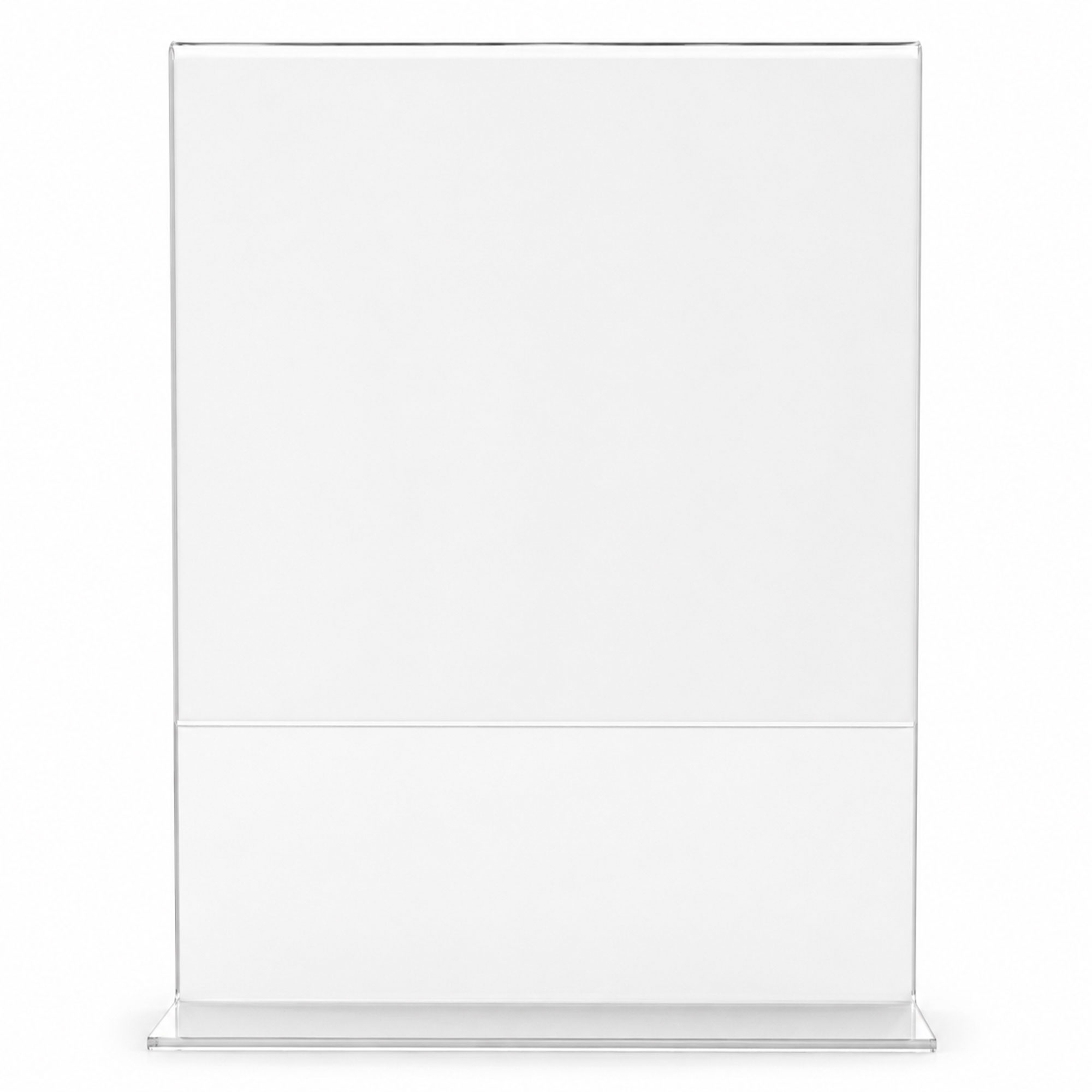Acryl-Tischaufsteller L-Form transparent, rahmenloser Bilderrahmen, Flyer- und Menükartenhalter für Büro & Gastronomie - Format: 20x15 | Pack: 1