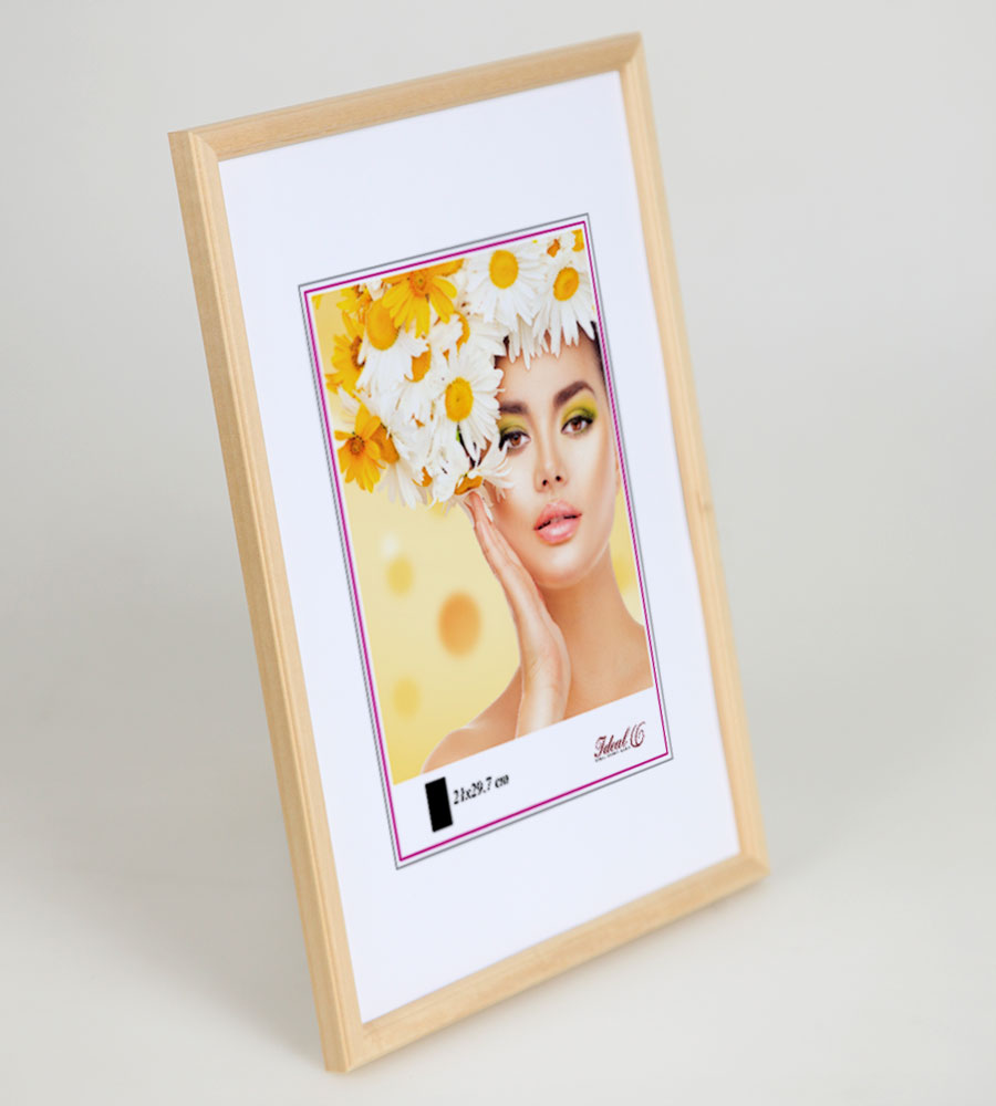 EKO Holz Bilderrahmen Foto Rahmen Holzrahmen Wanddeko Collage Poster S236 - Farbe: Natur | Format: 20x20