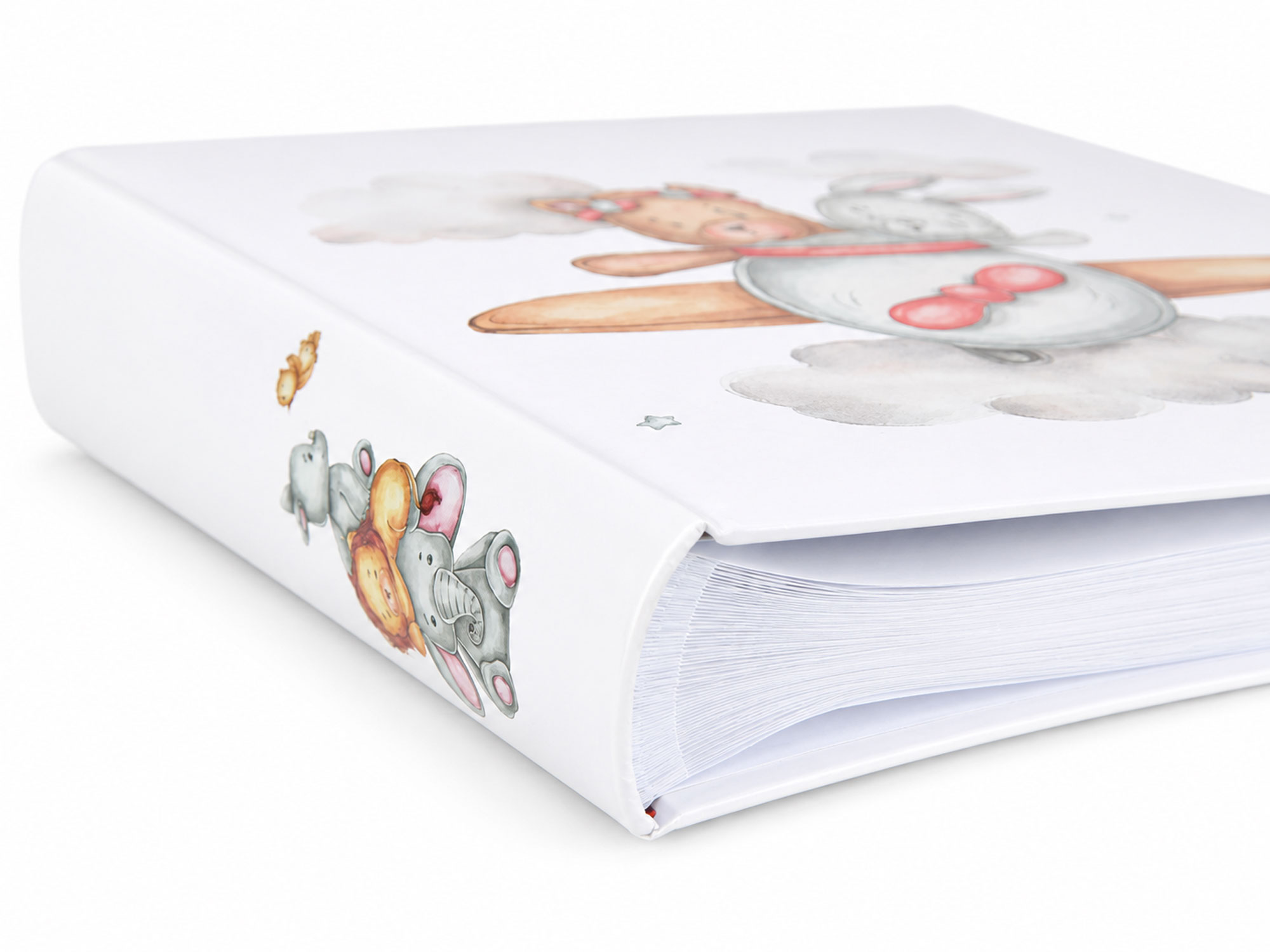 Cat & Bears Fotoalbum 30x30 cm 100 weiße Seiten Baby Kinder Foto Album Fotobuch - Farbe: Flügzeug