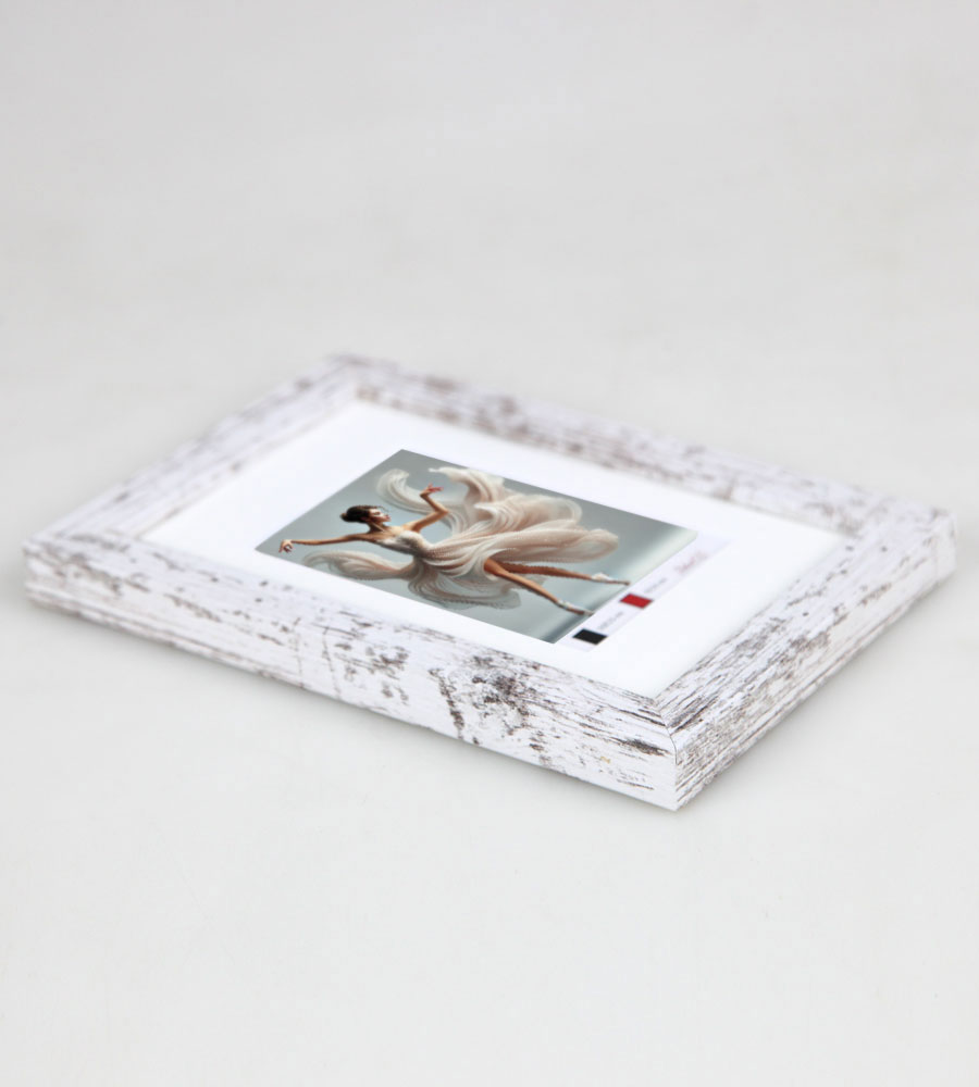Holzbilderrahmen mit Passepartout Elegantes Design Foto Rahmen Collage Wanddeko HR-5 Poster -