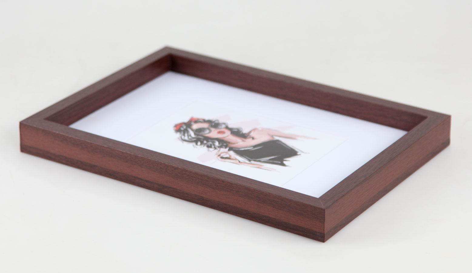 3er 5er Set Holz Bilderrahmen Bilder Foto Rahmen Fotorahmen Wanddeko Collage Poster HR-15 - Pack: 3er | Farbe: Nuss | Format: 21x30