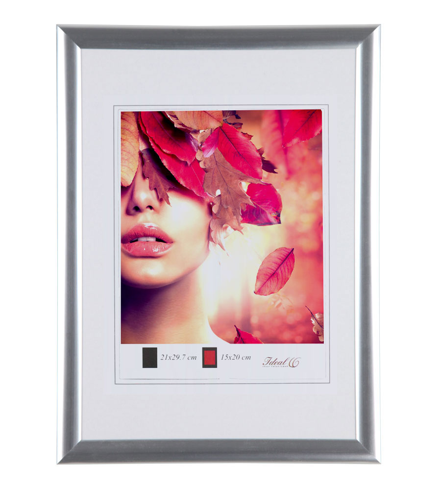 3er 5er Pack Art Line Kunststoff Bilderrahmen Wanddeko Collage Poster Fotorahmen Bildträger - Pack: 5er | Farbe: Silber | Format: 50x50