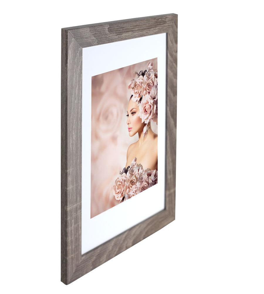 Bilderrahmen Holz Rahmen Plexi Acryl Collage Wanddeko Poster quadratisch S215 - Farbe: Eiche Hell | Format: 29,7x42 A3