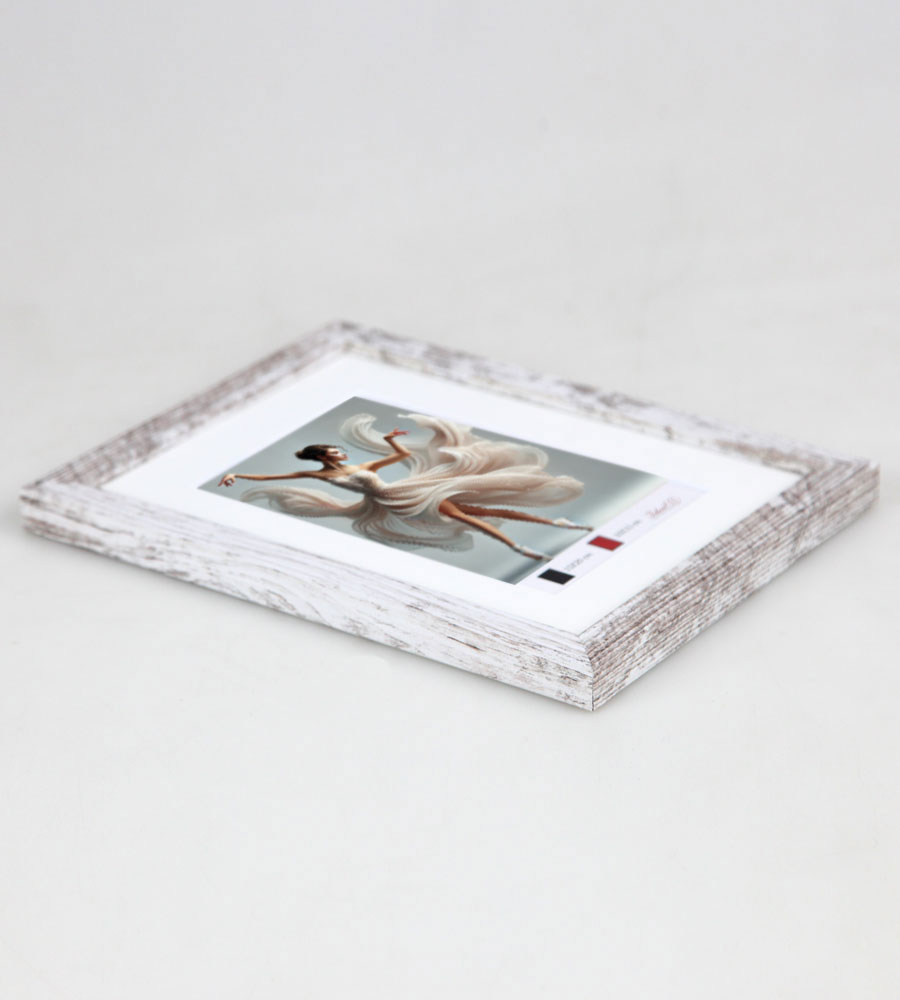 Holzbilderrahmen mit Passepartout Elegantes Design Foto Rahmen Collage Wanddeko HR-5 Poster -