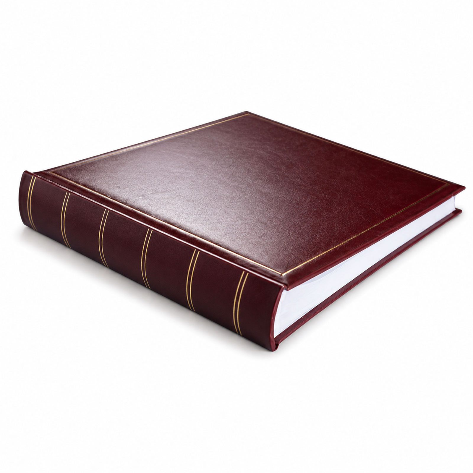 Classic Fotoalbum Tradition 30x30 cm – Jumbo Buchalbum mit 100 weißen Seiten, 50 Blatt, Pergaminschutzblätter, Vinyleinband, Fotobuch - Farbe: Rot