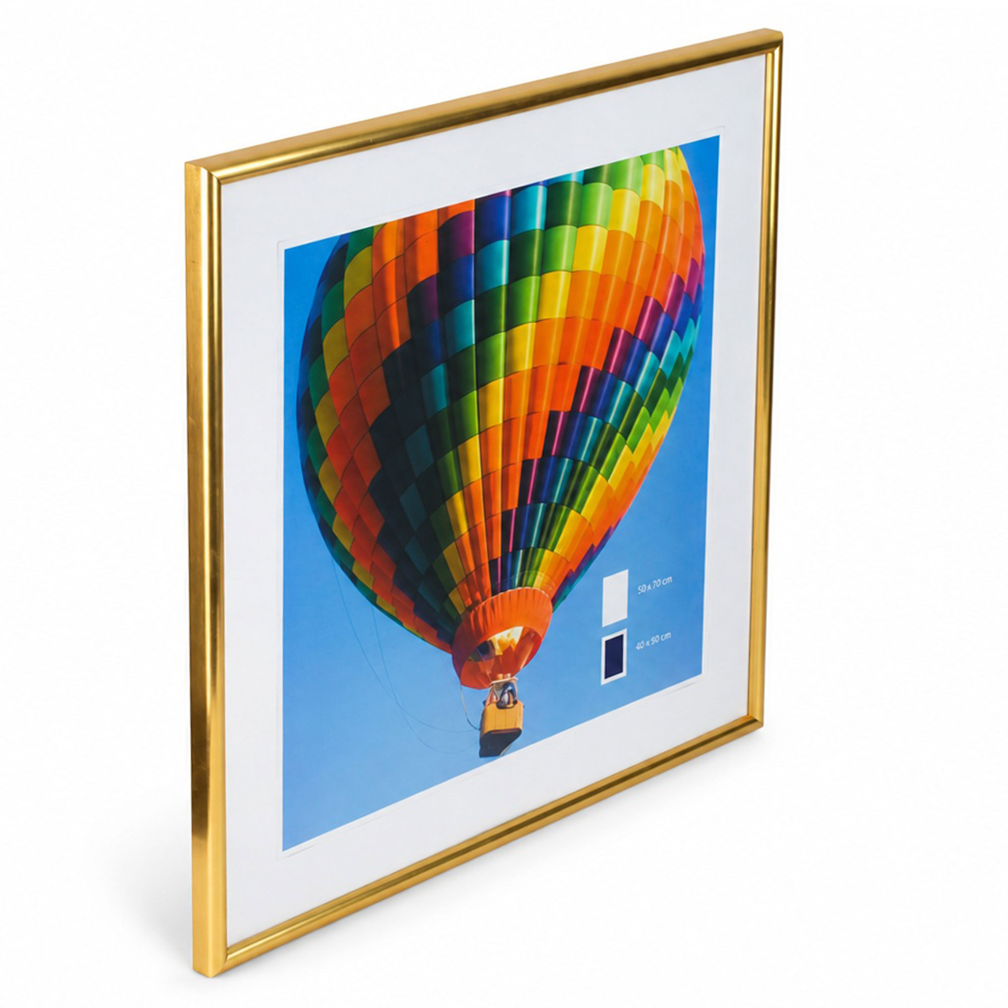 New Lifestyle Kunststoff Bilderrahmen Kunststoffrahmen Bildhalter Bildträger - Farbe: Gold | Format: 50x50