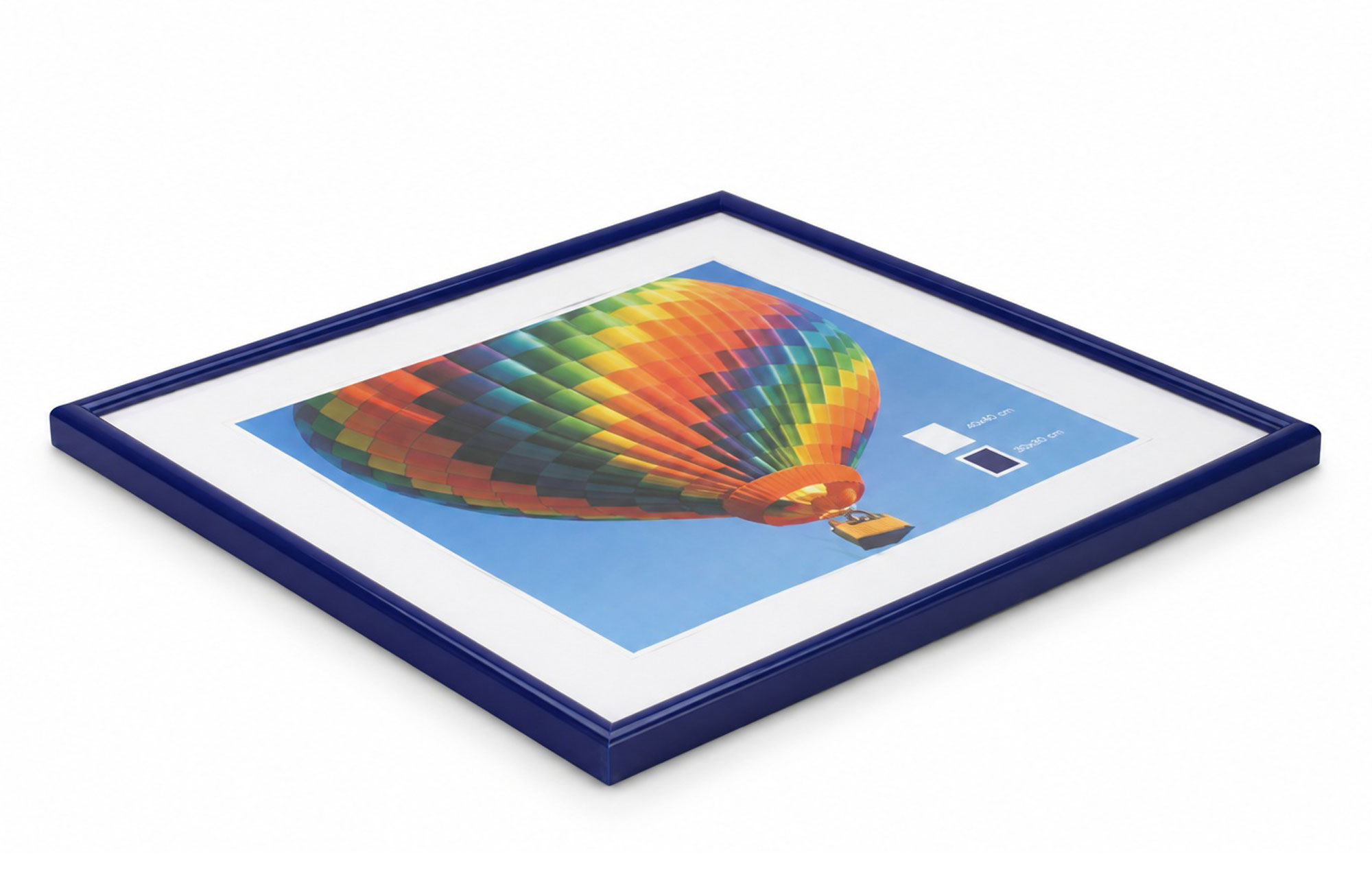 New Lifestyle Kunststoff Bilderrahmen Kunststoffrahmen Bildhalter Bildträger - Farbe: Blau | Format: 40x40
