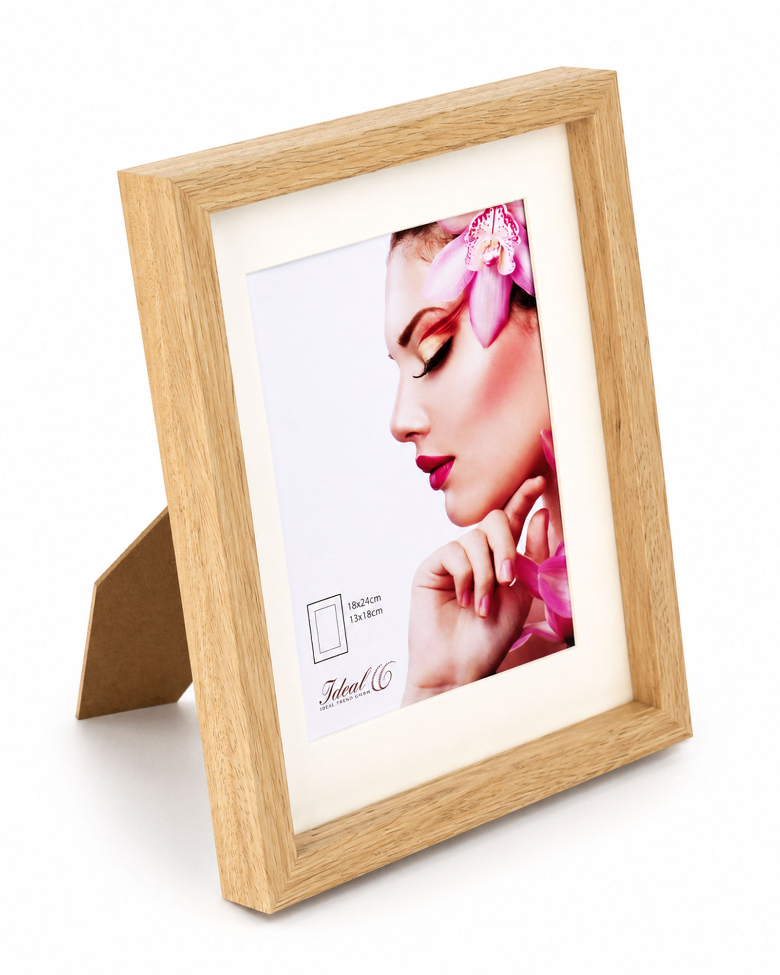 3D Objektrahmen Holz Bilderrahmen Wanddeko Collage Poster Shirt Trikot Rahmen HR - Farbe: Natur | Format: 18x24