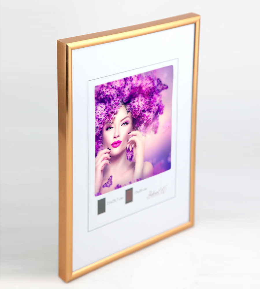 New Lifestyle Kunststoff Bilderrahmen Kunststoffrahmen Bildhalter Bildträger - Farbe: Bronze | Format: 20x20