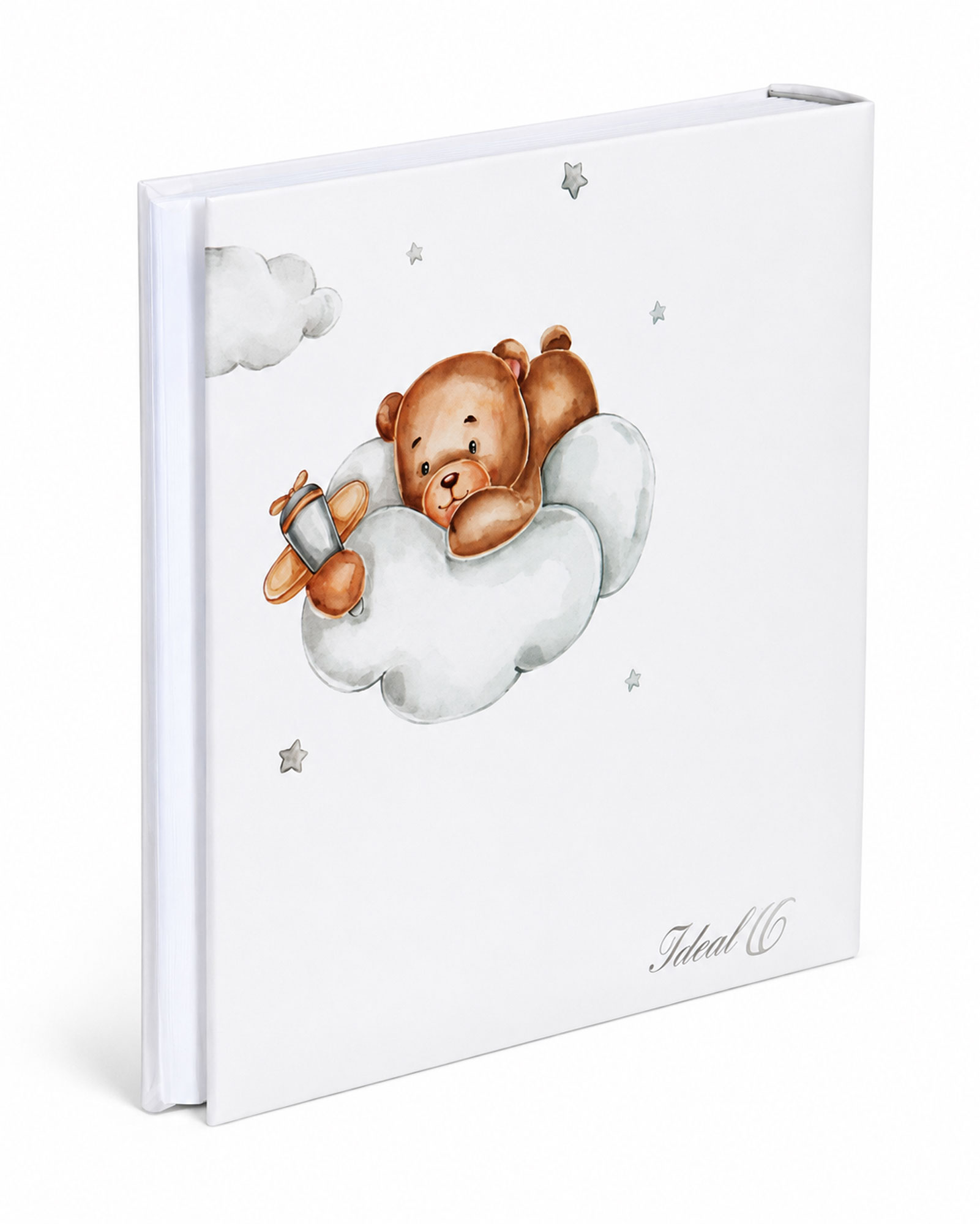 Cat & Bears Fotoalbum 30x30 cm 100 weiße Seiten Baby Kinder Foto Album Fotobuch - Farbe: Flügzeug