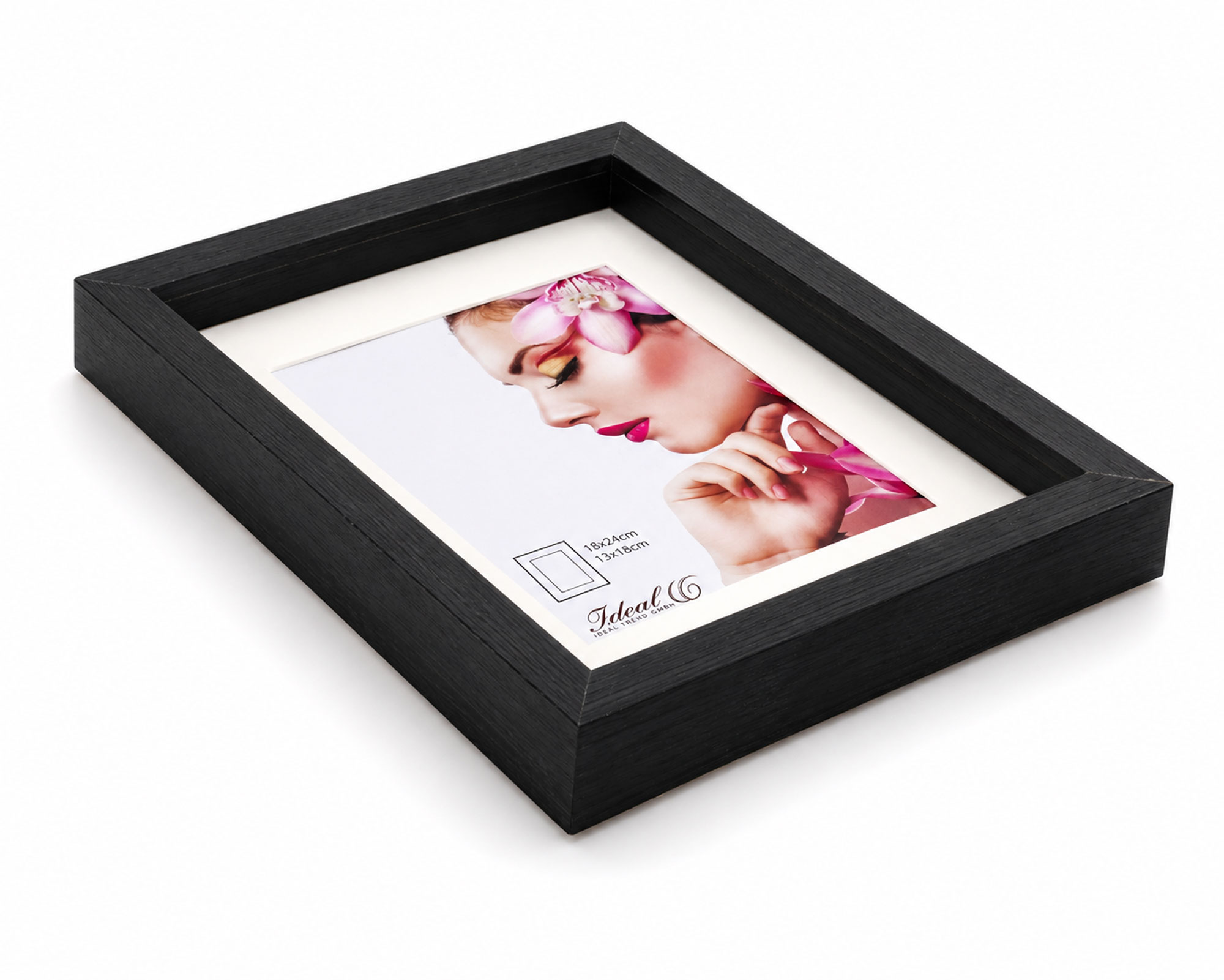 3D Objektrahmen Holz Bilderrahmen Wanddeko Collage Poster Shirt Trikot Rahmen HR - Farbe: Schwarz | Format: 18x24