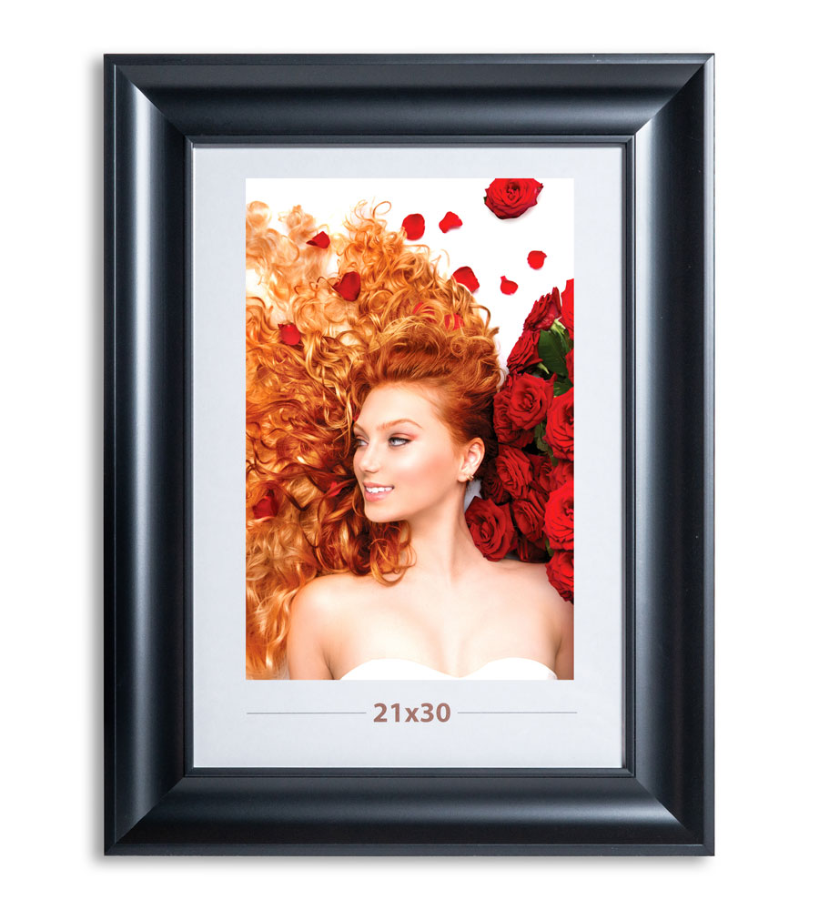 Bilderrahmen Lifestyle Foto Rahmen Collage quadratisch Wanddeko Poster 40D - Farbe: Schwarz | Format: 50x70