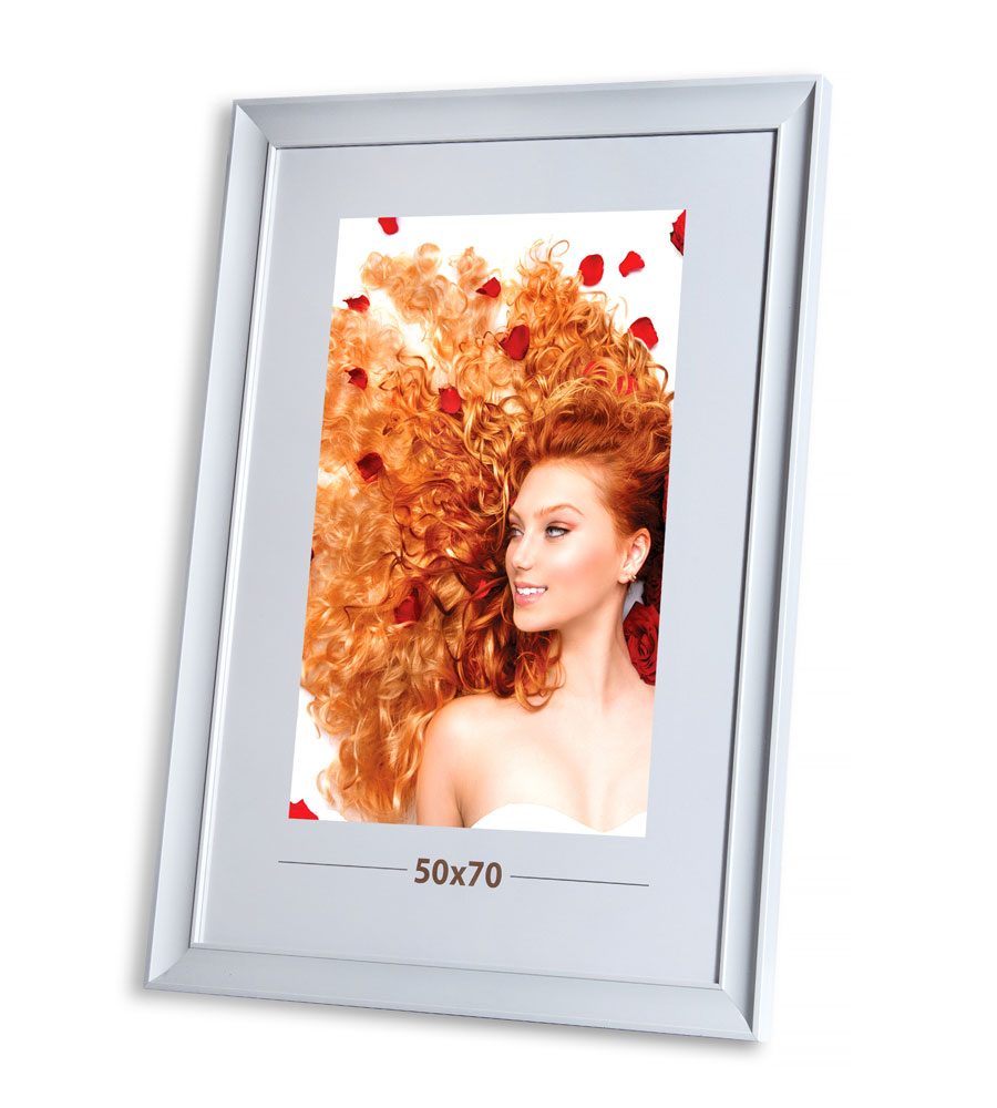 Bilderrahmen Lifestyle Foto Rahmen Collage quadratisch Wanddeko Poster 40D - Farbe: Weiss | Format: 50x70