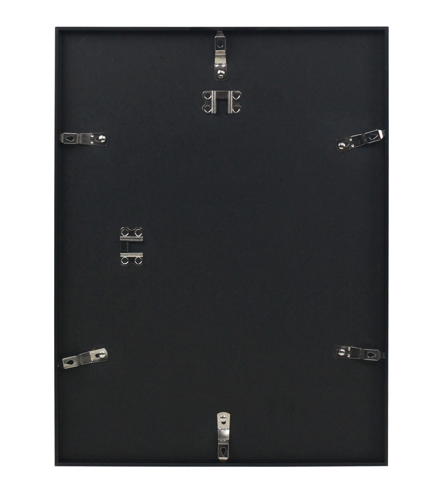 Aluminium Bilderrahmen 3D Rahmen mit Passepartout & gehärtetem Glas Fotorahmen Wandrahmen AL-3 - Farbe: Schwarz | Format: 30x40