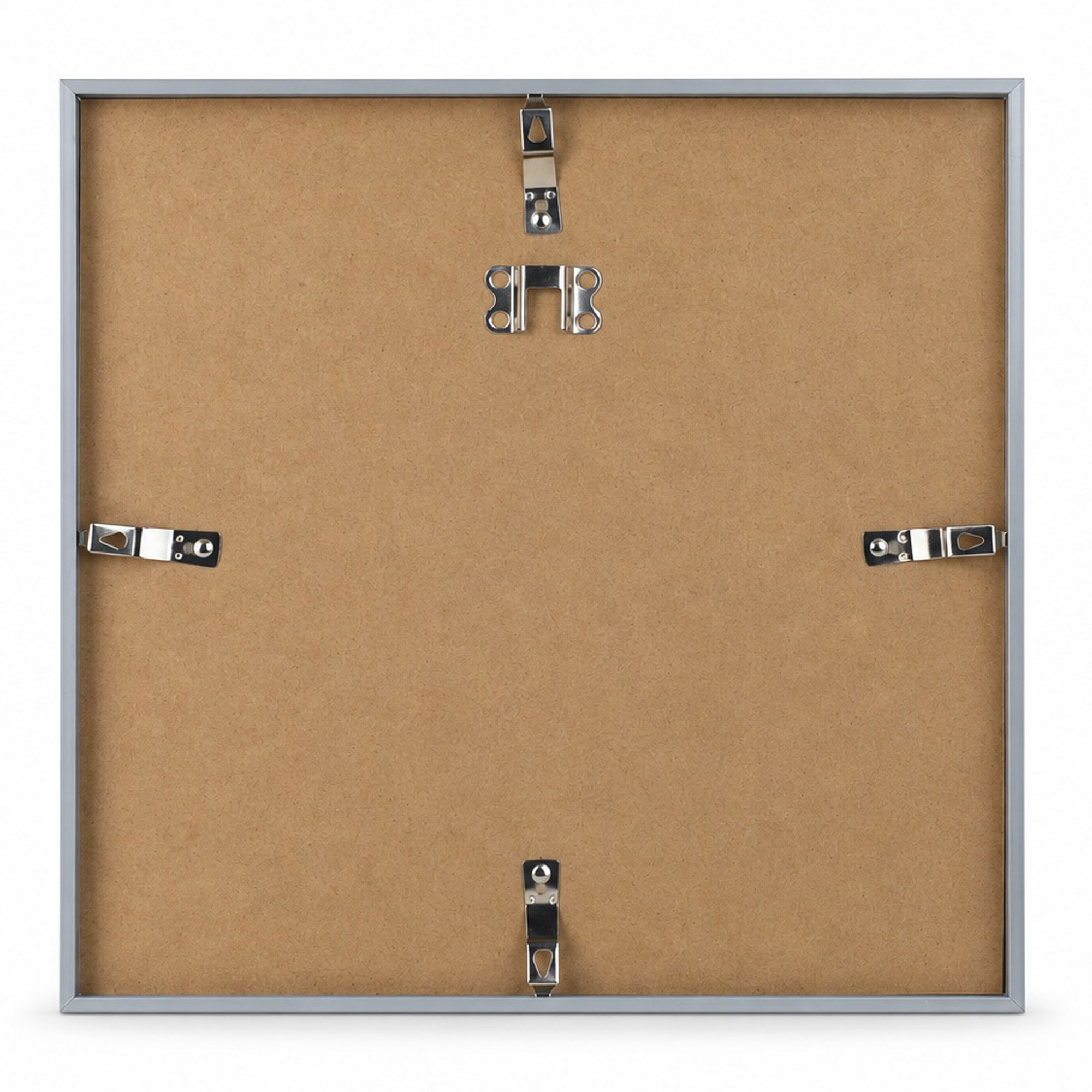 New Lifestyle Kunststoff Bilderrahmen Kunststoffrahmen Bildhalter Bildträger - Farbe: Silber | Format: 30x30