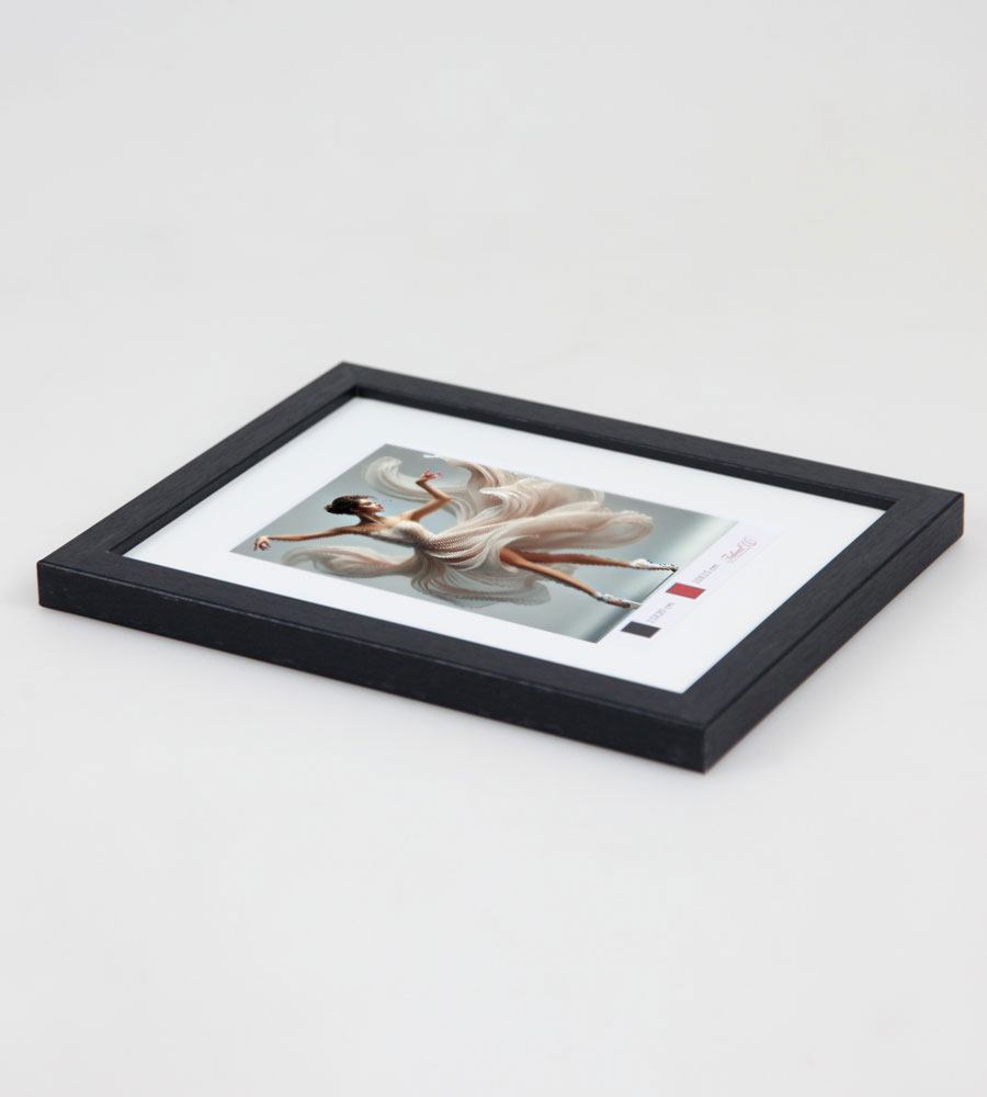 Holzbilderrahmen mit Passepartout Elegantes Design Foto Rahmen Collage Wanddeko HR-5 Poster -