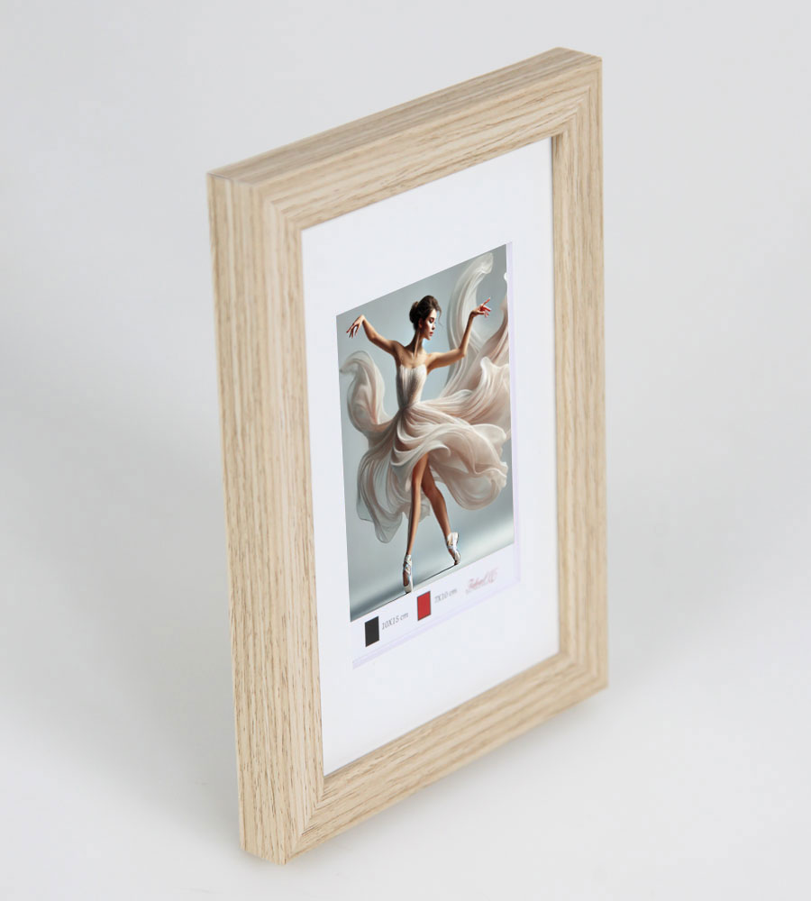 Holzbilderrahmen mit Passepartout Elegantes Design Foto Rahmen Collage Wanddeko HR-5 Poster -