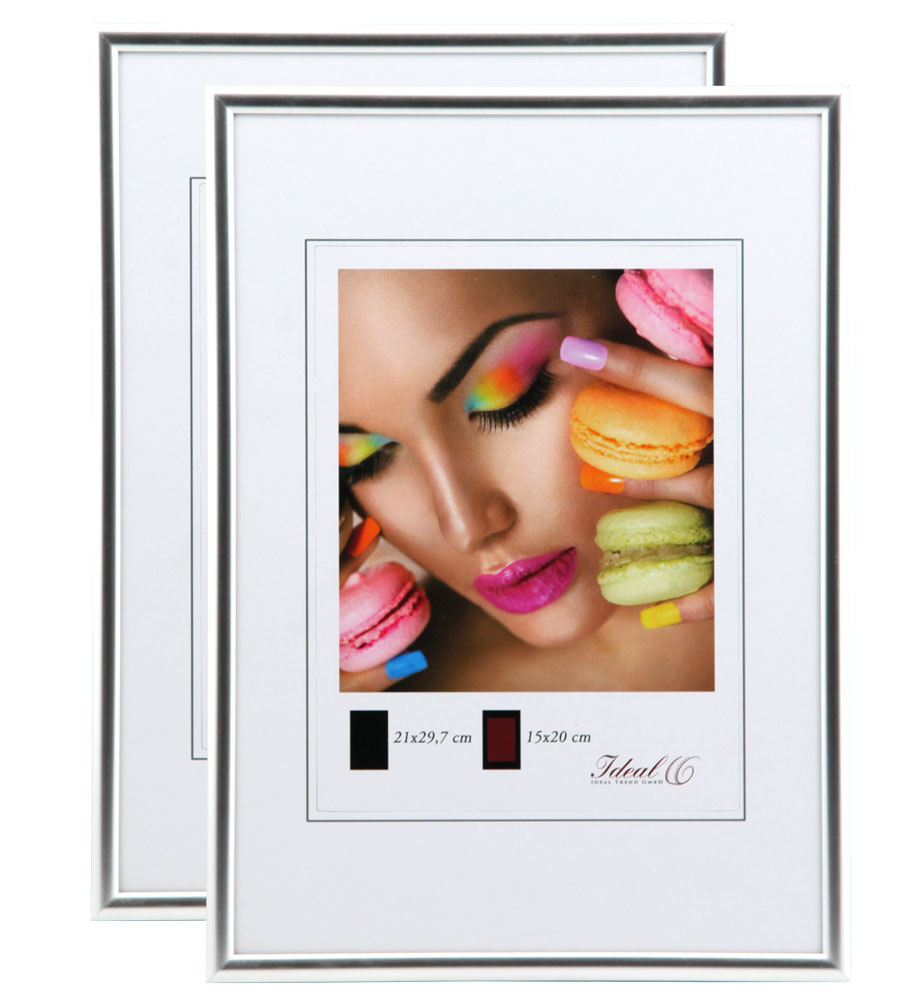 New Lifestyle Set Bilderrahmen Wanddeko Collage Poster Rahmen 2er 3er 5er Pack - Pack: 2er | Farbe: Silber | Format: 40x50