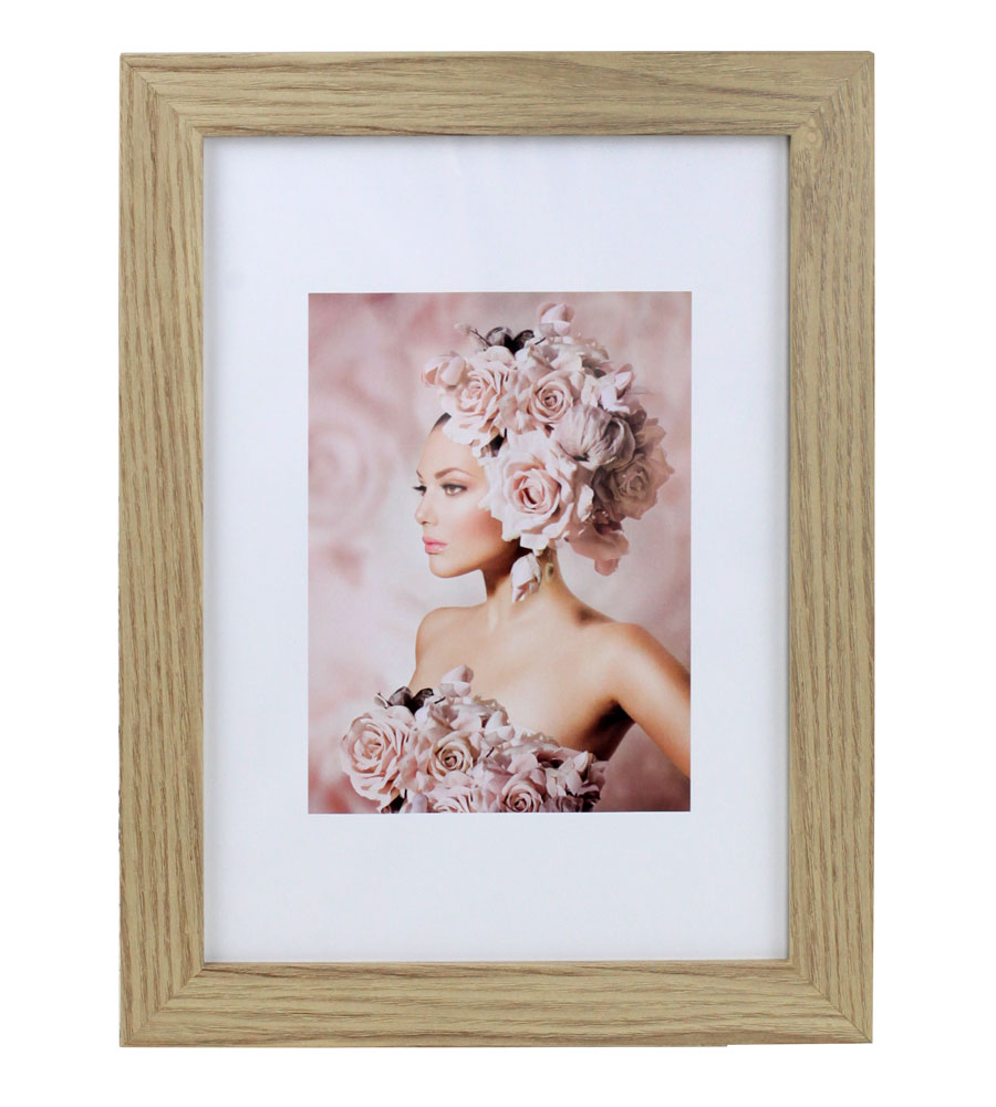 Bilderrahmen Holz Rahmen Plexi Acryl Collage Wanddeko Poster quadratisch S215 - Farbe: Natur | Format: 21x29,7 A4