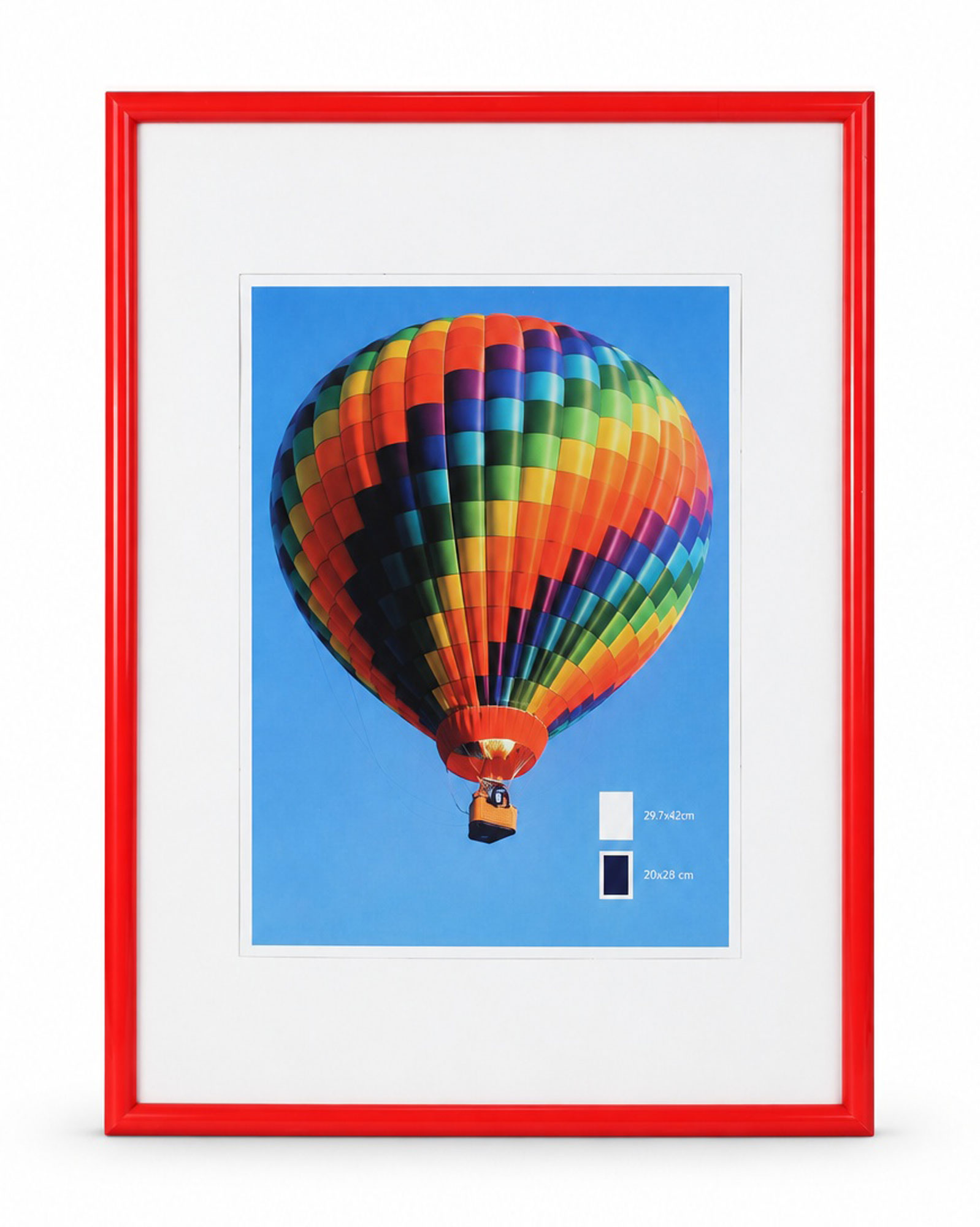 New Lifestyle Kunststoff Bilderrahmen Kunststoffrahmen Bildhalter Bildträger - Farbe: Rot | Format: 29,7x42 (DIN A3)