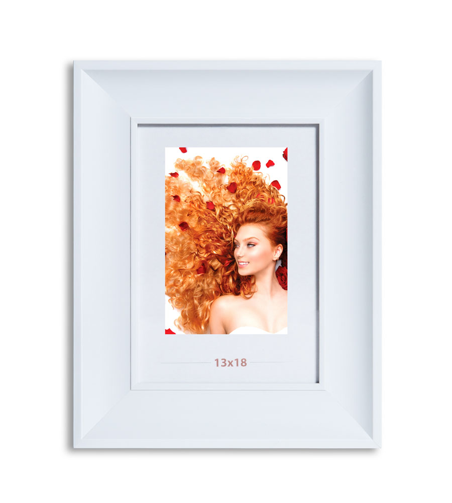Bilderrahmen Lifestyle Foto Rahmen Collage quadratisch Wanddeko Poster 40D - Farbe: Weiss | Format: 13x18