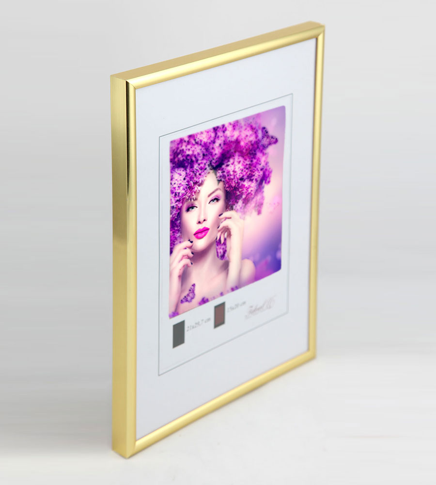 New Lifestyle Kunststoff Bilderrahmen Kunststoffrahmen Bildhalter Bildträger - Farbe: Gold | Format: 30x40