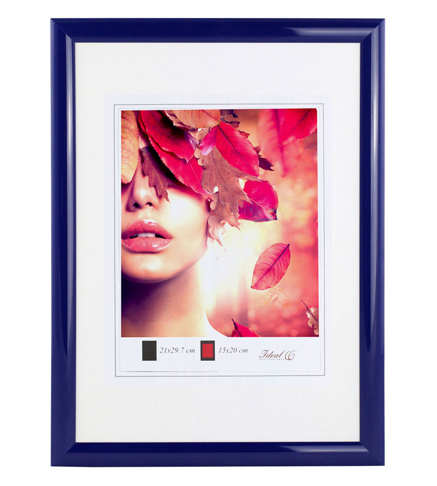 3er 5er Pack Art Line Kunststoff Bilderrahmen Wanddeko Collage Poster Fotorahmen Bildträger - Pack: 3er | Farbe: Blau | Format: 30x45