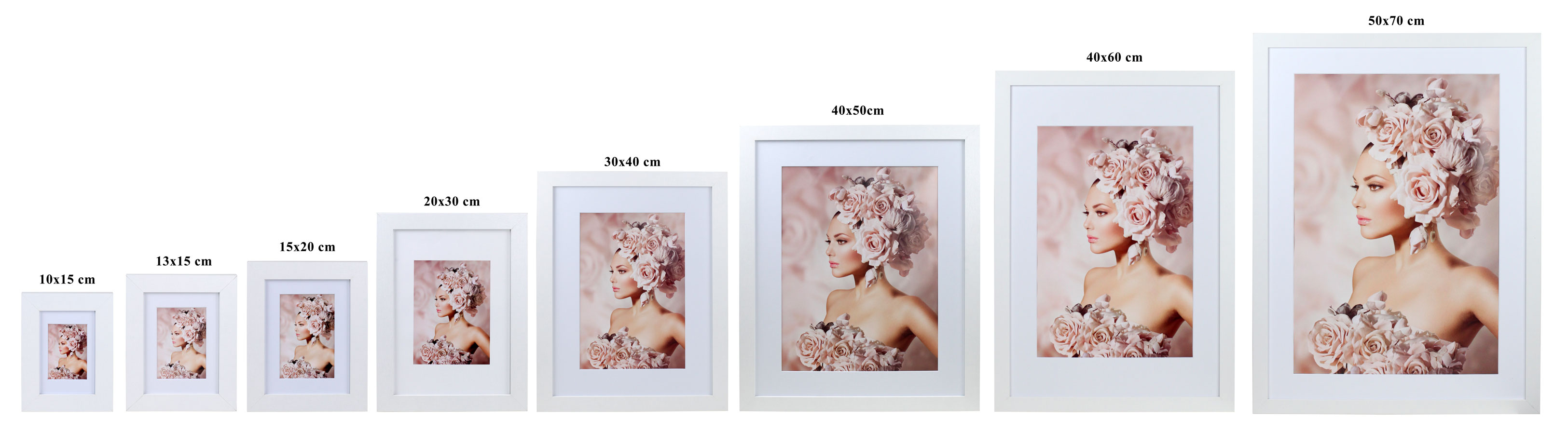 Bilderrahmen Holz Rahmen Plexi Acryl Collage Wanddeko Poster quadratisch S215 - Farbe: Weiß | Format: 21x29,7 A4