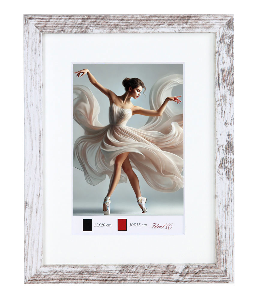 Holzbilderrahmen mit Passepartout Elegantes Design Foto Rahmen Collage Wanddeko HR-5 Poster -