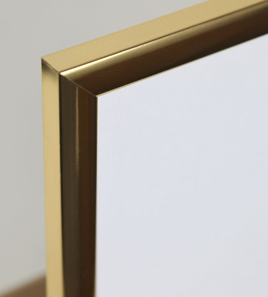 Kunststoffrahmen mit Klarglas Bilderrahmen PS-1 Frame Foto Collage Portraitrahmen Glasscheibe - Farbe: Gold | Format: 40x50