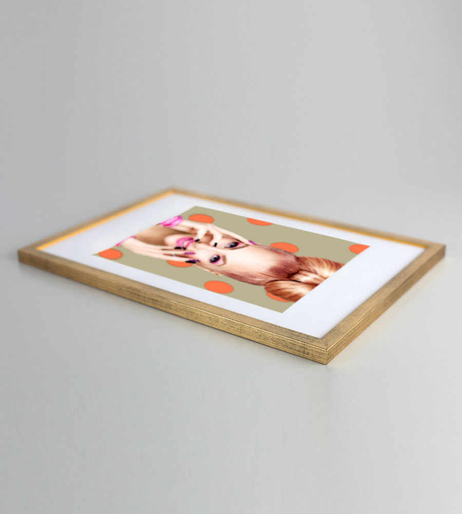 Bilderrahmen Lifestyle Plexi Foto Rahmen Collage Wanddeko Poster S111 - Farbe: Gold | Format: 20x30