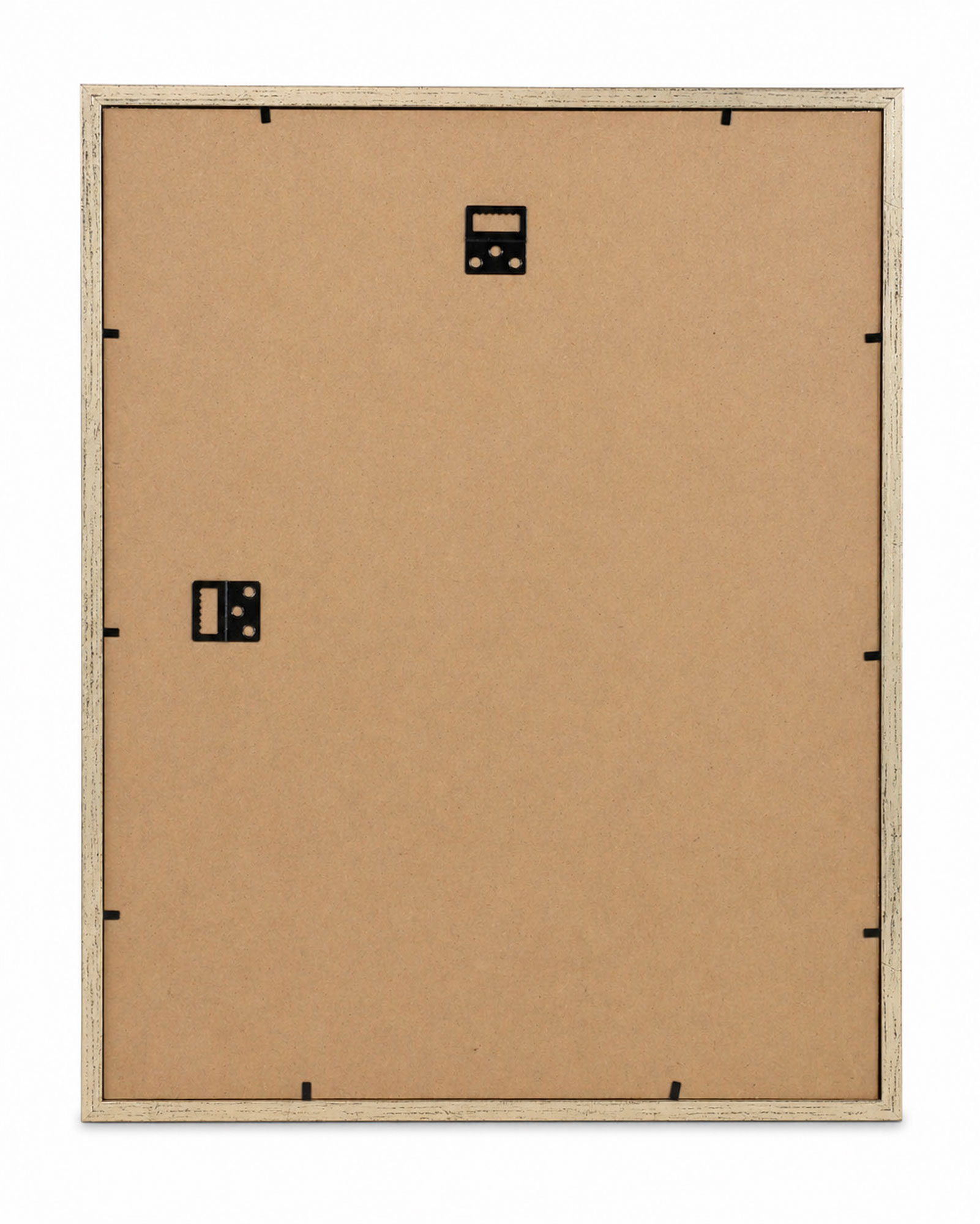 3D Objektrahmen Bilderrahmen mit Passepartout & gehärtetem Glas Holz MDF Rahmen Foto Poster - Farbe: Silber-Antik | Format: 40x50