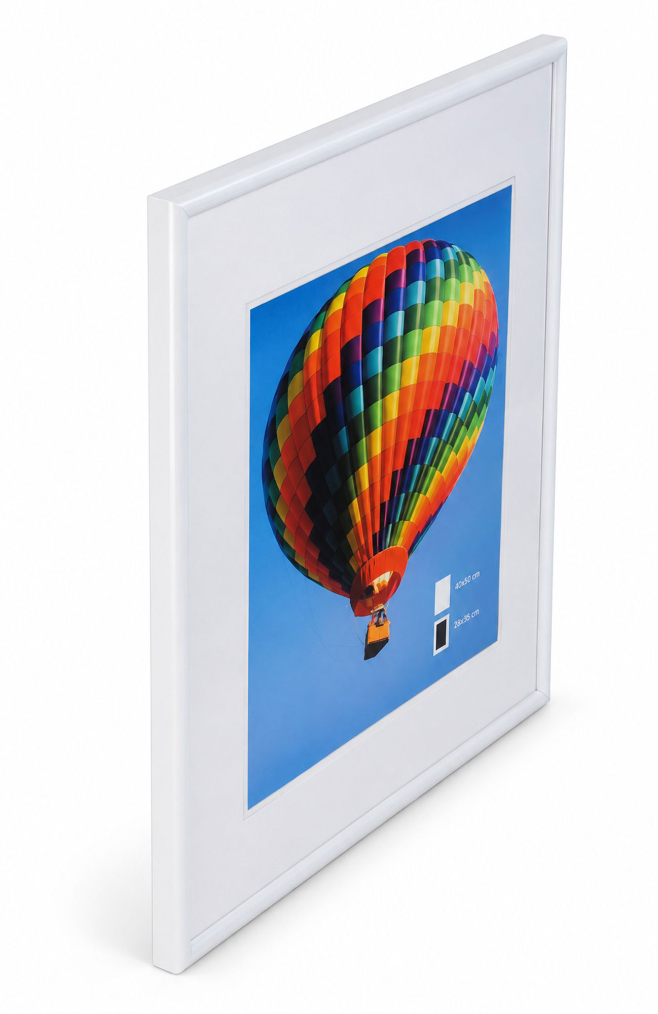 New Lifestyle Kunststoff Bilderrahmen Kunststoffrahmen Bildhalter Bildträger - Farbe: Weiß | Format: 40x50